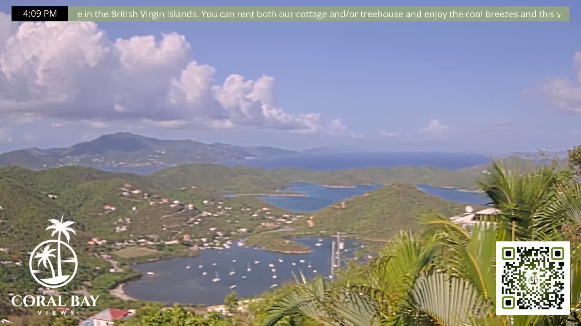 St. John, British Virgin Islands & Coral Bay View from Coconut Hill Cottage Live Cam - Coral Bay, St. John, United States Virgin Islands, USA
