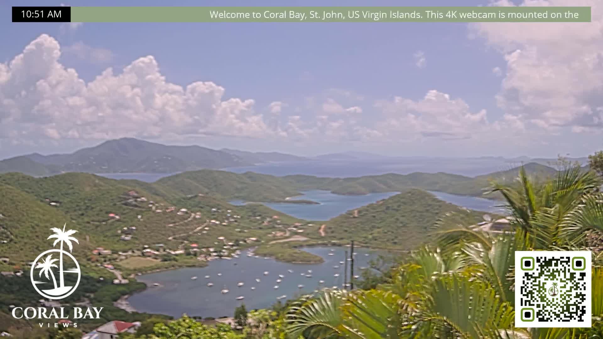 St. John, British Virgin Islands & Coral Bay View from Coconut Hill Cottage Live Cam - Coral Bay, St. John, United States Virgin Islands, USA