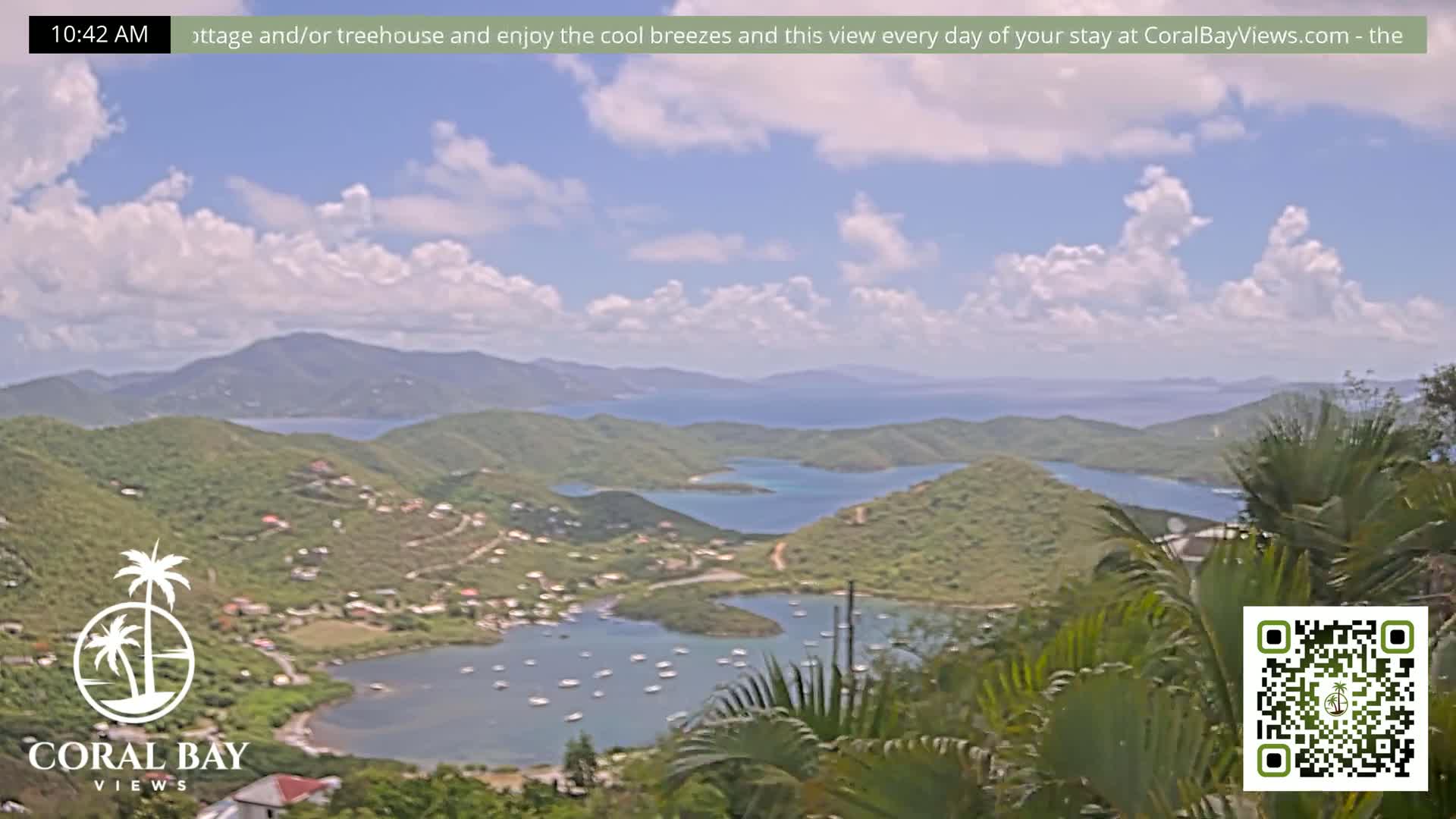 St. John, British Virgin Islands & Coral Bay View from Coconut Hill Cottage Live Cam - Coral Bay, St. John, United States Virgin Islands, USA