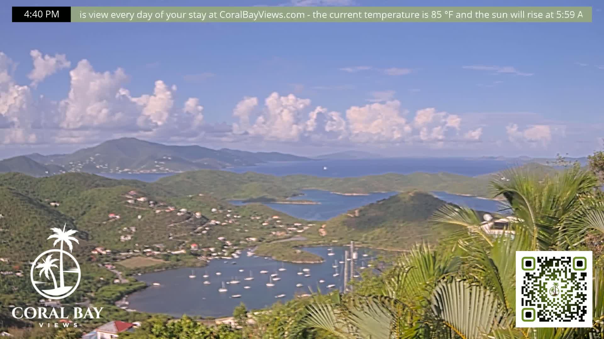 St. John, British Virgin Islands & Coral Bay View from Coconut Hill Cottage Live Cam - Coral Bay, St. John, United States Virgin Islands, USA