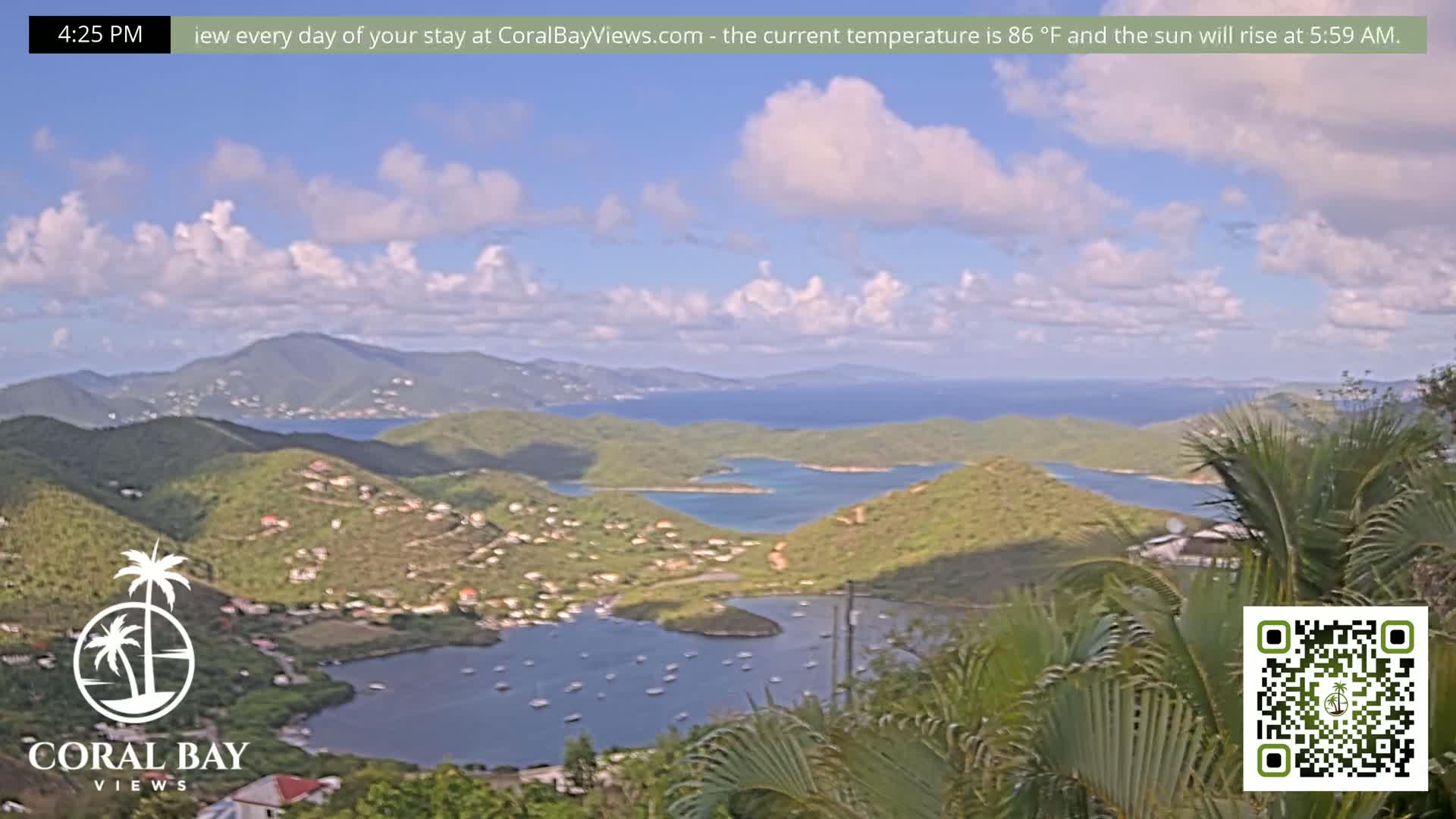 St. John, British Virgin Islands & Coral Bay View from Coconut Hill Cottage Live Cam - Coral Bay, St. John, United States Virgin Islands, USA