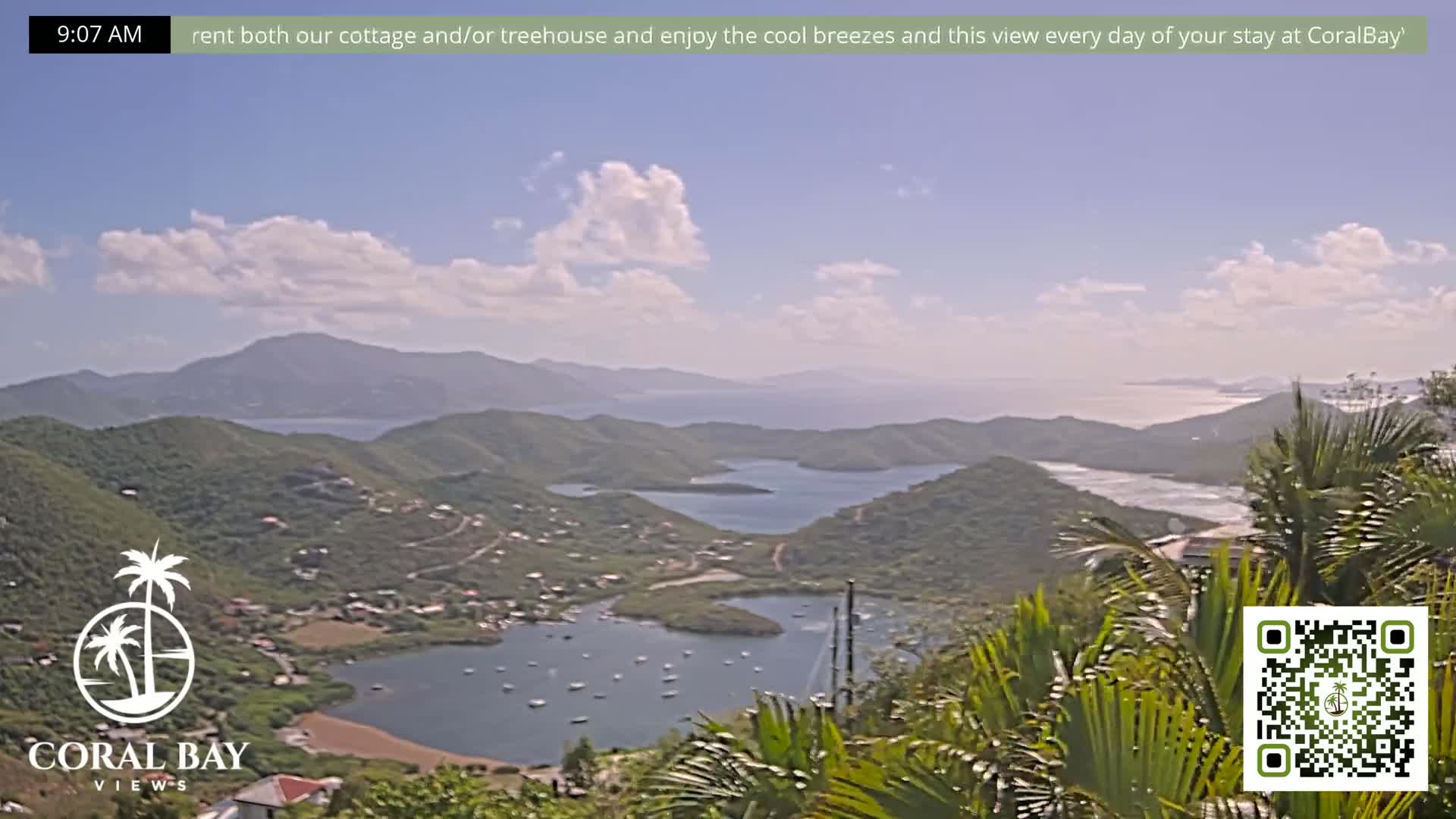 St. John, British Virgin Islands & Coral Bay View from Coconut Hill Cottage Live Cam - Coral Bay, St. John, United States Virgin Islands, USA