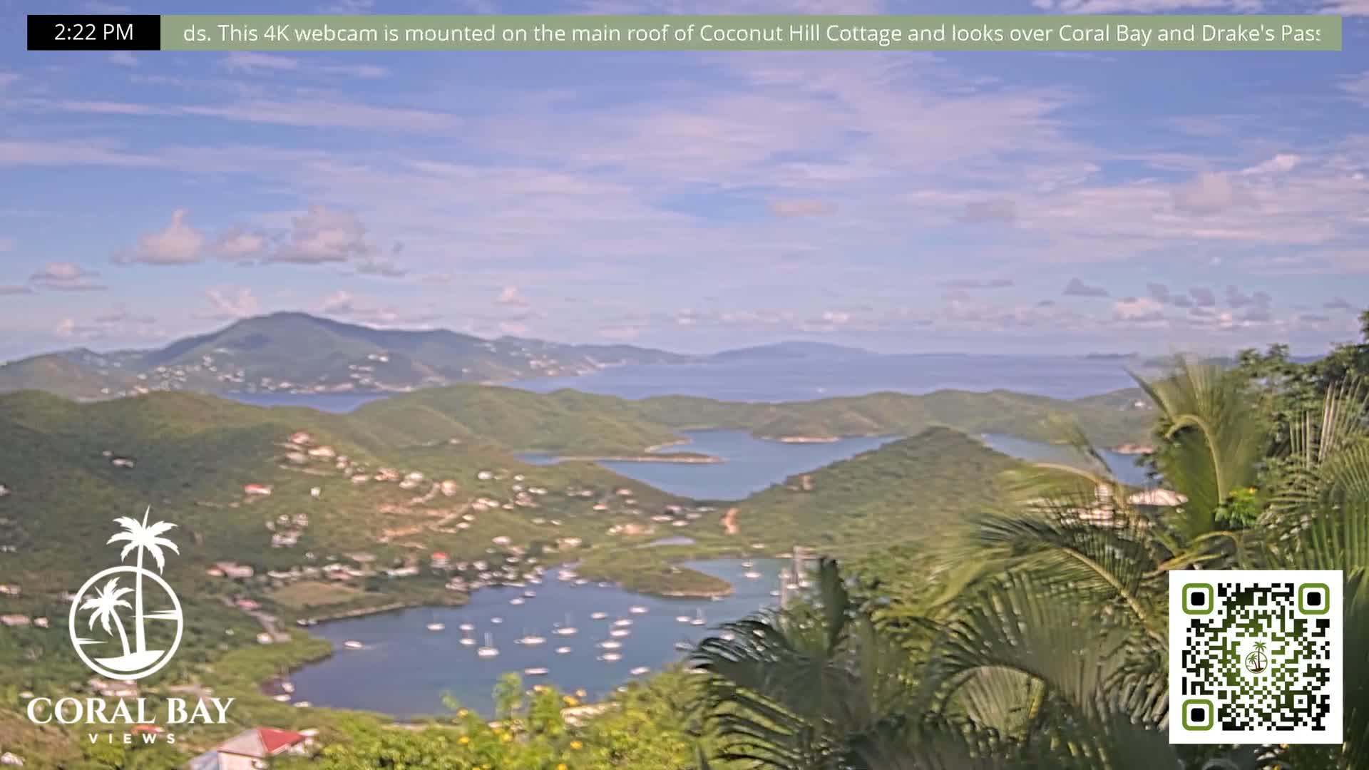St. John, British Virgin Islands & Coral Bay View from Coconut Hill Cottage Live Cam - Coral Bay, St. John, United States Virgin Islands, USA