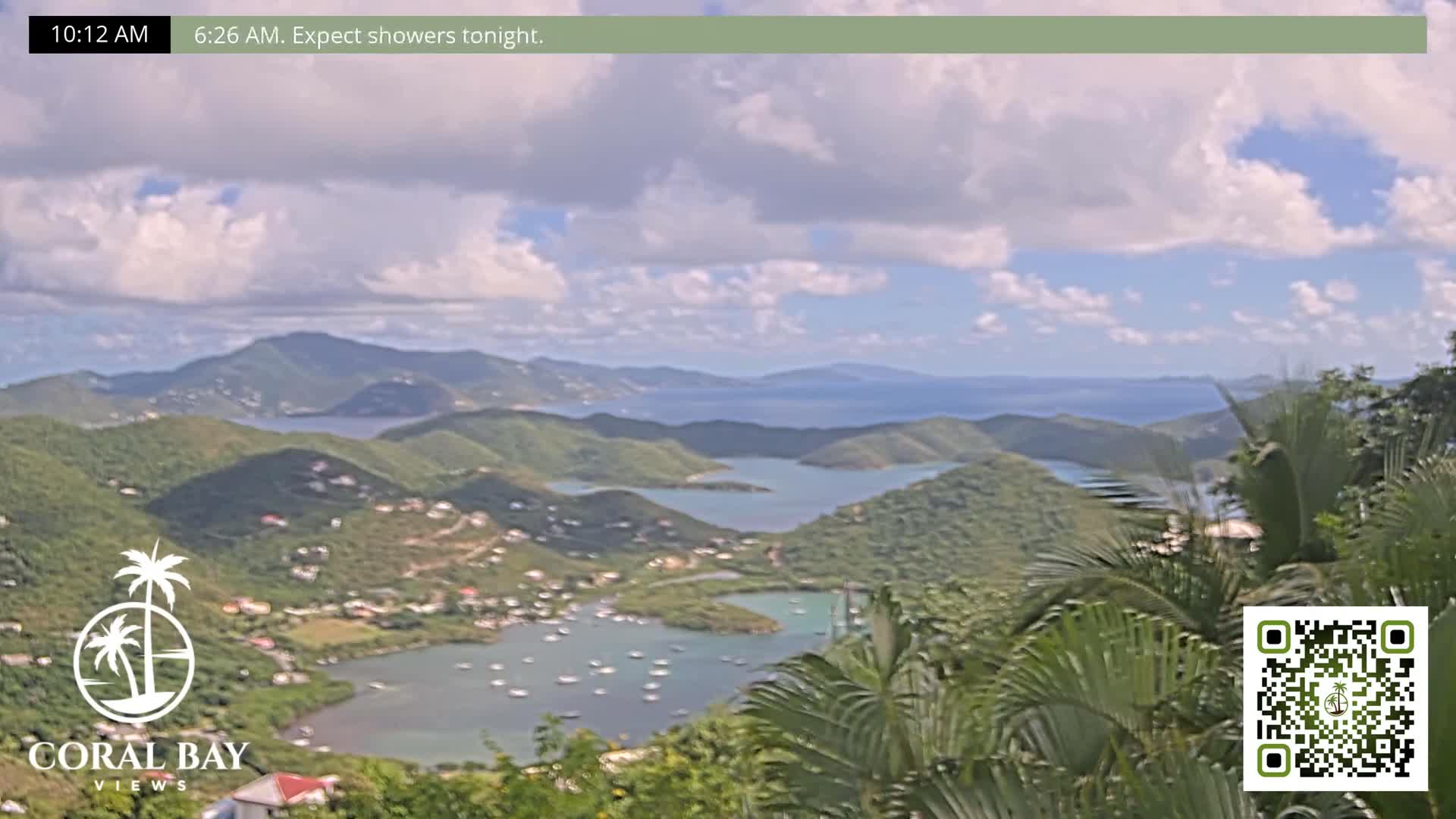 St. John, British Virgin Islands & Coral Bay View from Coconut Hill Cottage Live Cam - Coral Bay, St. John, United States Virgin Islands, USA