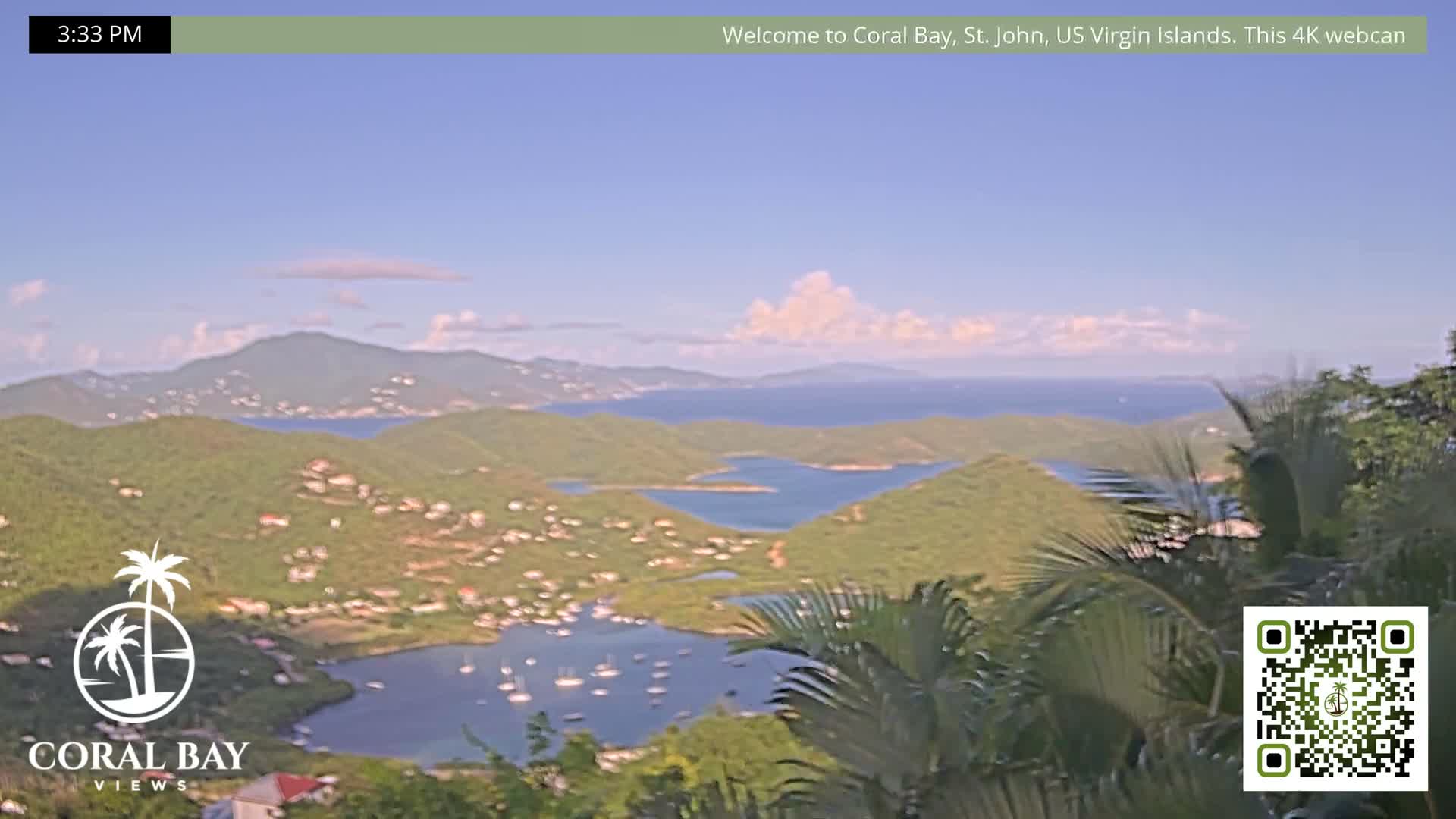 St. John, British Virgin Islands & Coral Bay View from Coconut Hill Cottage Live Cam - Coral Bay, St. John, United States Virgin Islands, USA