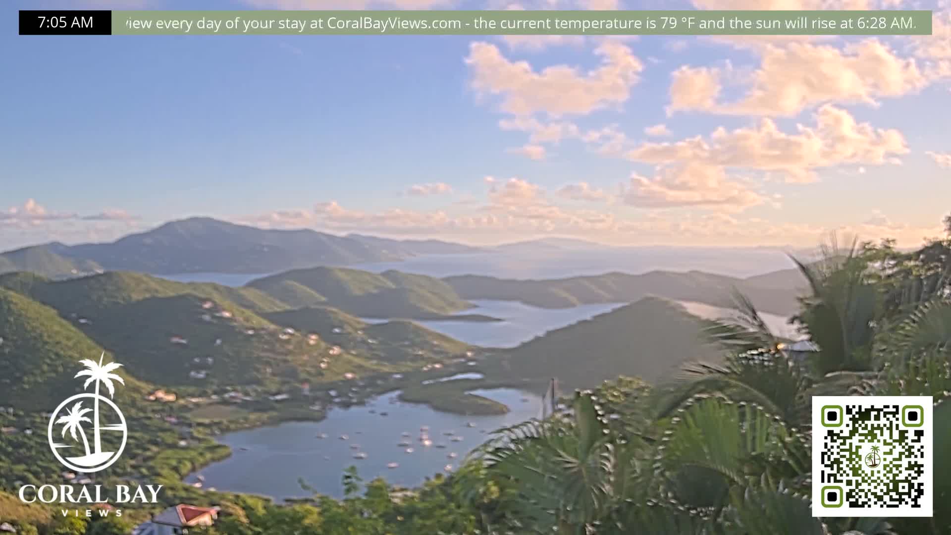 St. John, British Virgin Islands & Coral Bay View from Coconut Hill Cottage Live Cam - Coral Bay, St. John, United States Virgin Islands, USA