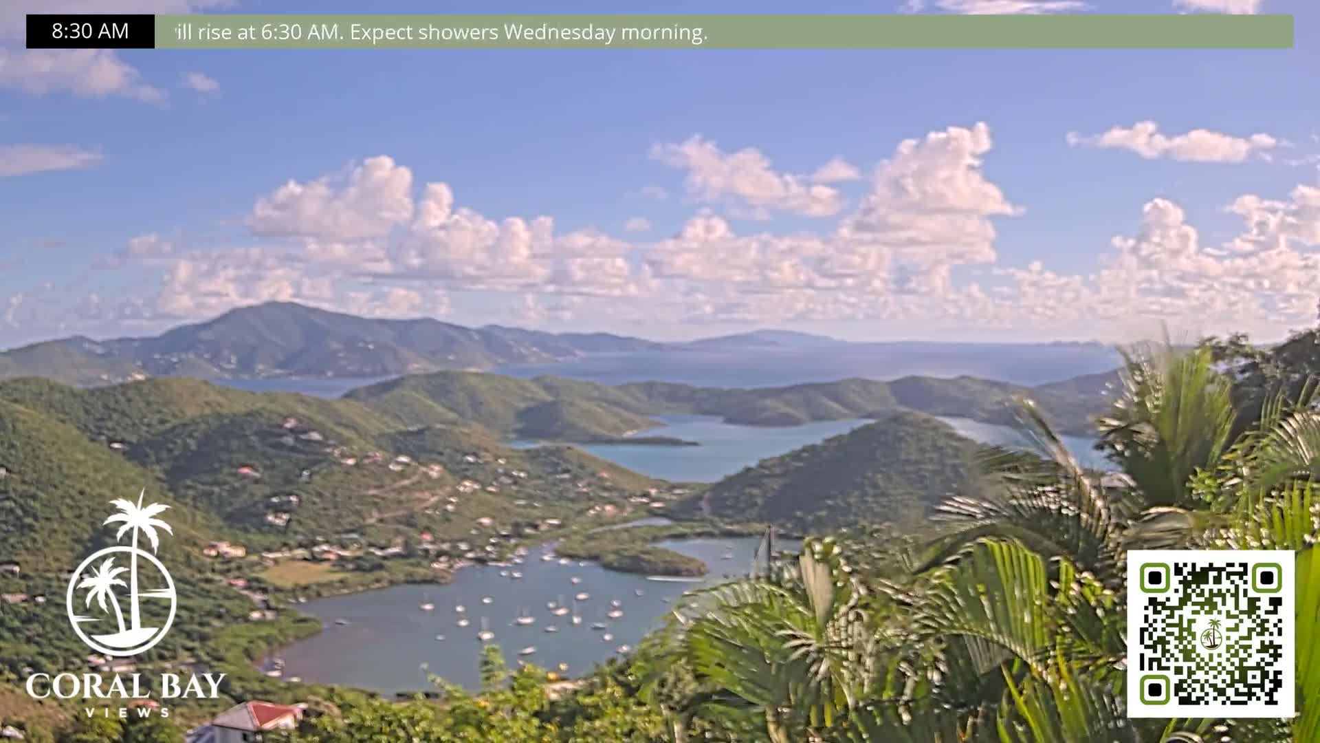 St. John, British Virgin Islands & Coral Bay View from Coconut Hill Cottage Live Cam - Coral Bay, St. John, United States Virgin Islands, USA