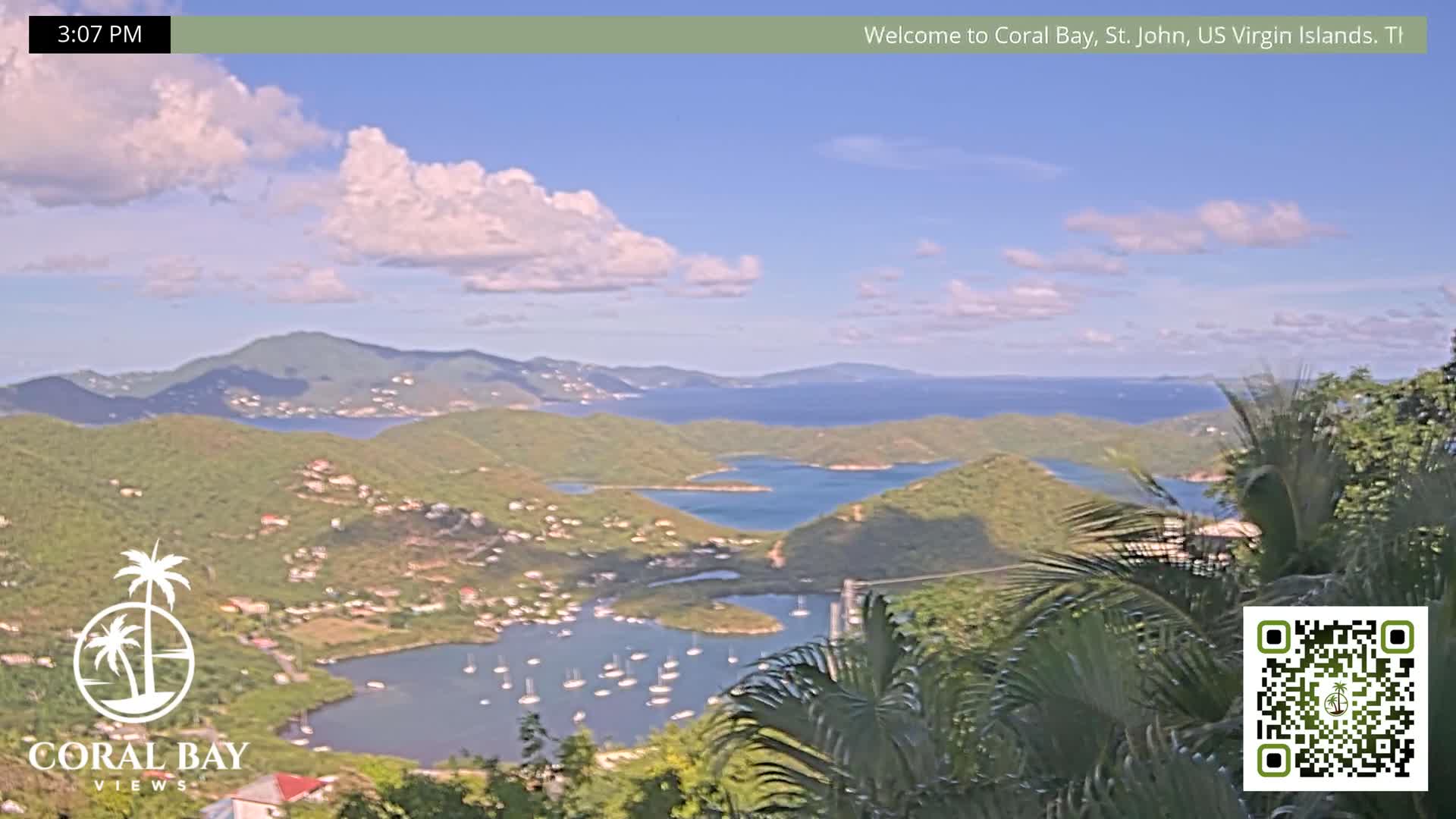 St. John, British Virgin Islands & Coral Bay View from Coconut Hill Cottage Live Cam - Coral Bay, St. John, United States Virgin Islands, USA