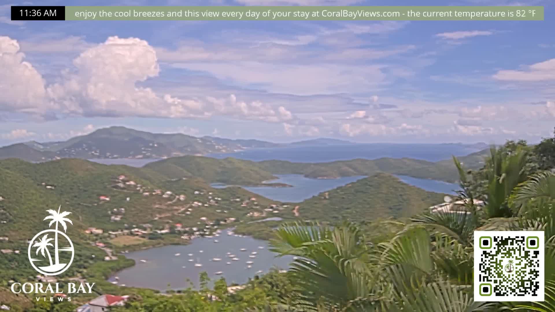 St. John, British Virgin Islands & Coral Bay View from Coconut Hill Cottage Live Cam - Coral Bay, St. John, United States Virgin Islands, USA