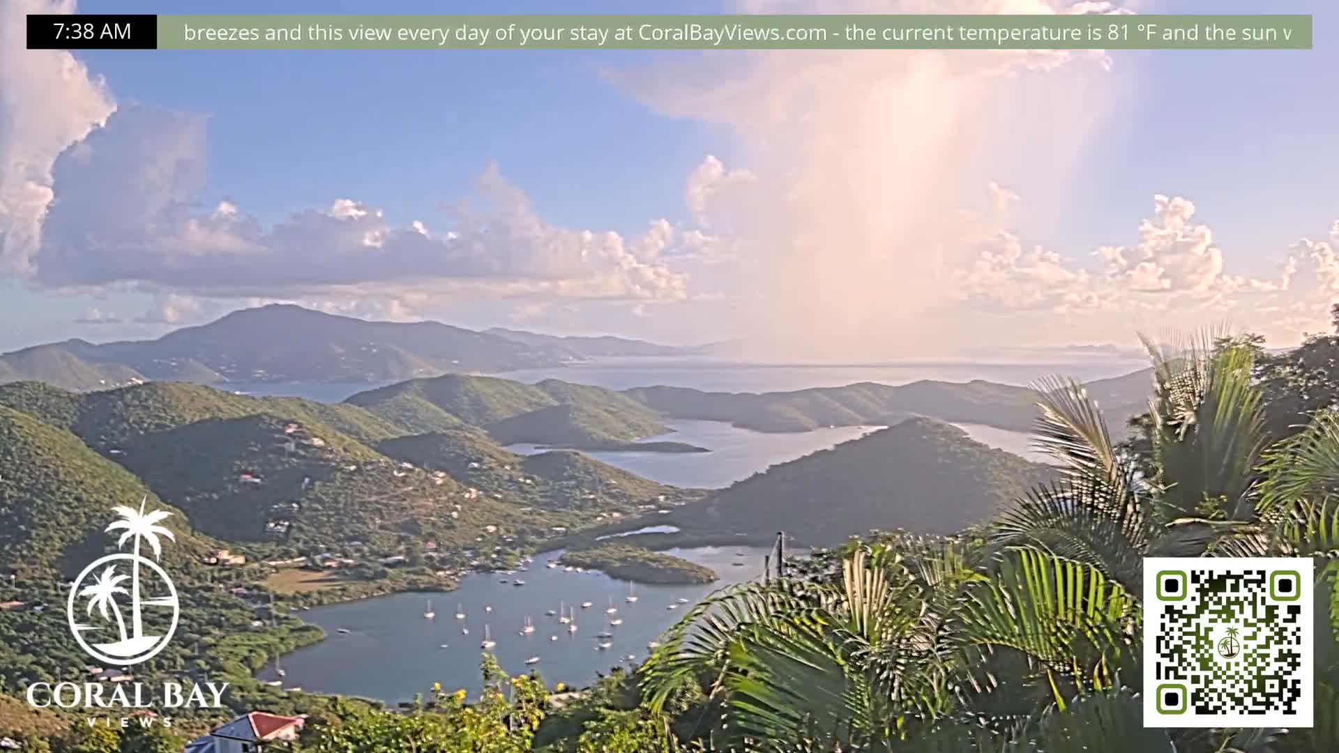 St. John, British Virgin Islands & Coral Bay View from Coconut Hill Cottage Live Cam - Coral Bay, St. John, United States Virgin Islands, USA