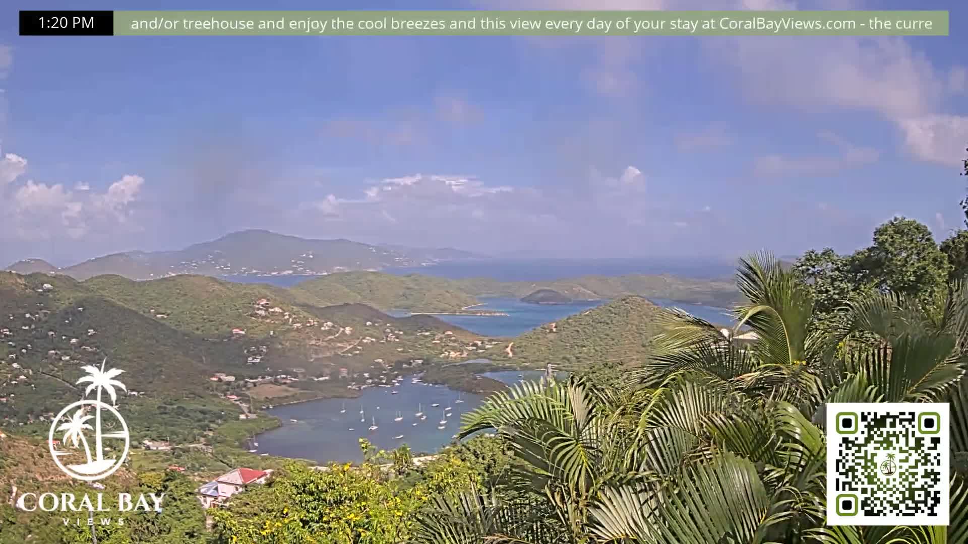 St. John, British Virgin Islands & Coral Bay View from Coconut Hill Cottage Live Cam - Coral Bay, St. John, United States Virgin Islands, USA