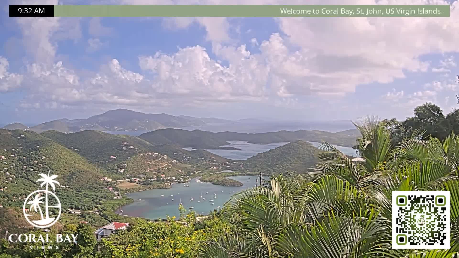 St. John, British Virgin Islands & Coral Bay View from Coconut Hill Cottage Live Cam - Coral Bay, St. John, United States Virgin Islands, USA