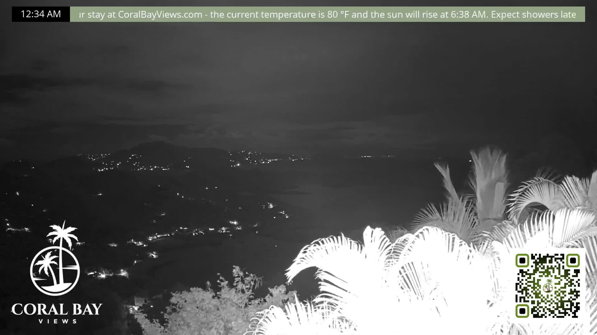 St. John, British Virgin Islands & Coral Bay View from Coconut Hill Cottage Live Cam - Coral Bay, St. John, United States Virgin Islands, USA