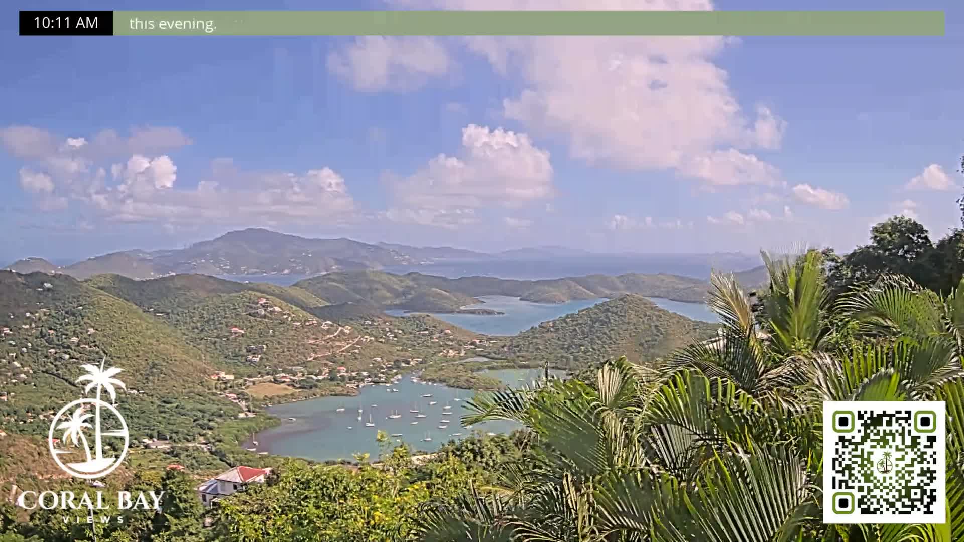 St. John, British Virgin Islands & Coral Bay View from Coconut Hill Cottage Live Cam - Coral Bay, St. John, United States Virgin Islands, USA