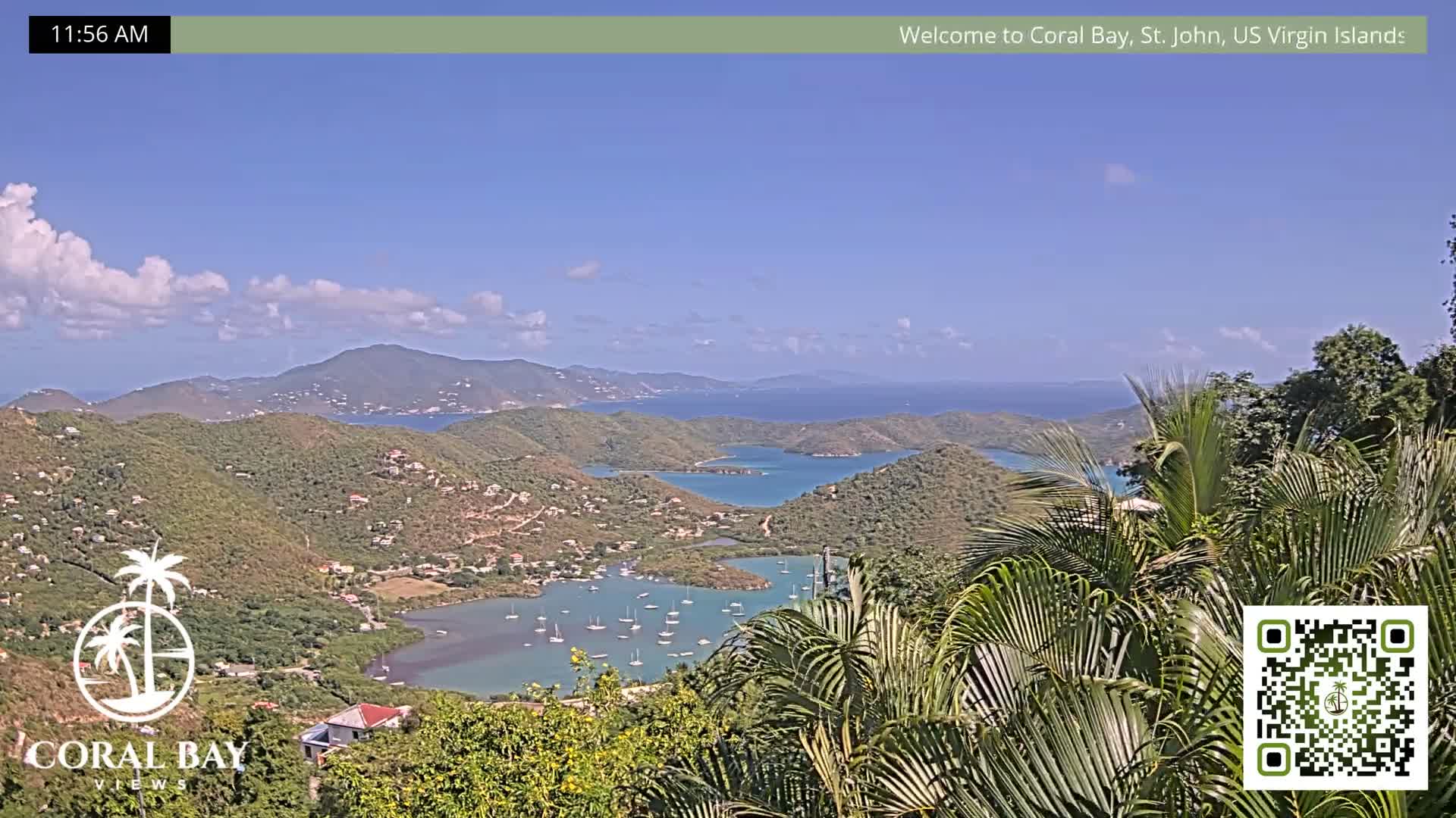 St. John, British Virgin Islands & Coral Bay View from Coconut Hill Cottage Live Cam - Coral Bay, St. John, United States Virgin Islands, USA