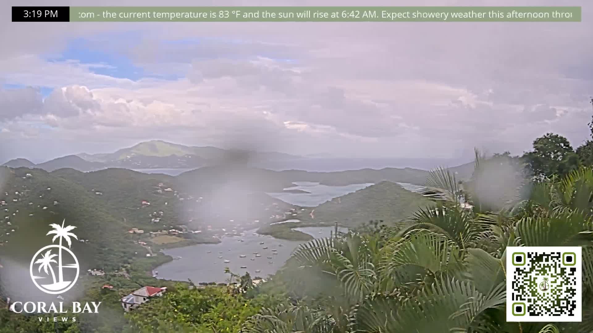 St. John, British Virgin Islands & Coral Bay View from Coconut Hill Cottage Live Cam - Coral Bay, St. John, United States Virgin Islands, USA