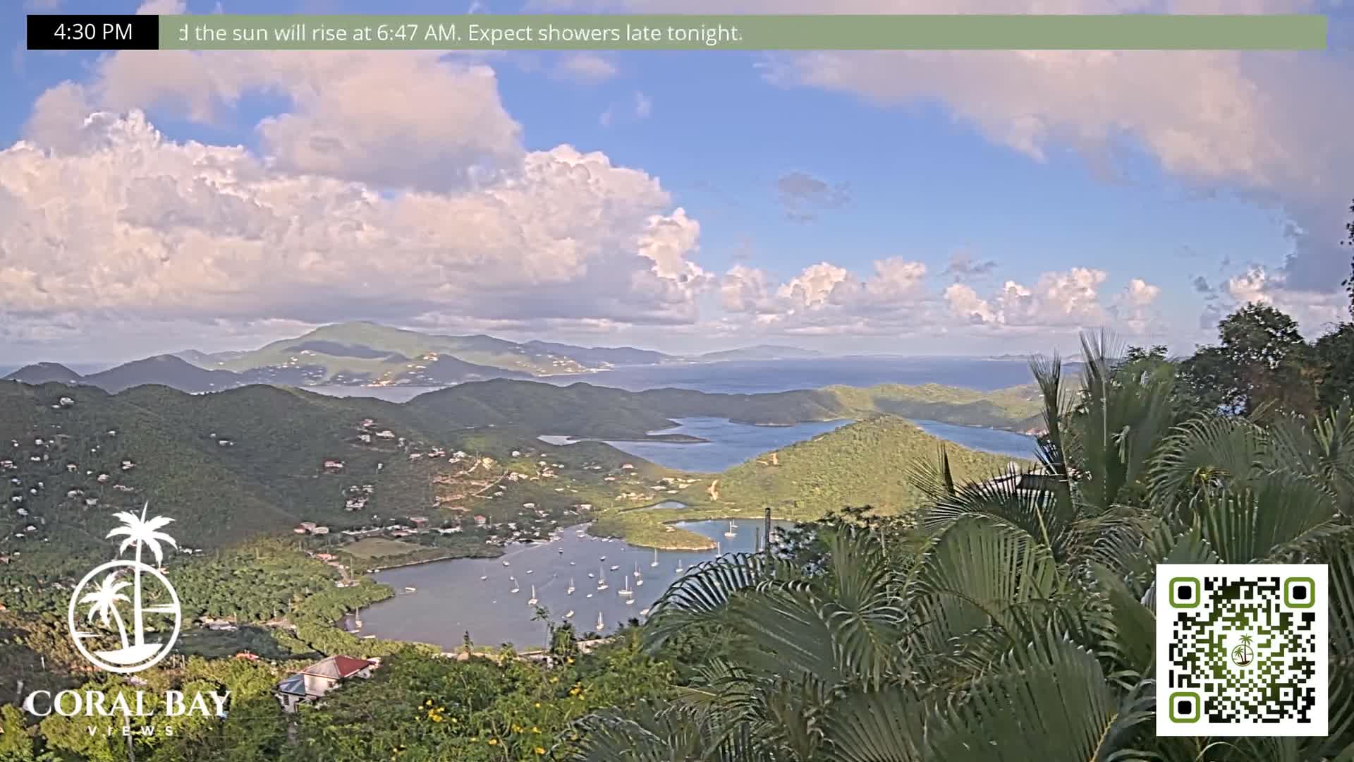 St. John, British Virgin Islands & Coral Bay View from Coconut Hill Cottage Live Cam - Coral Bay, St. John, United States Virgin Islands, USA