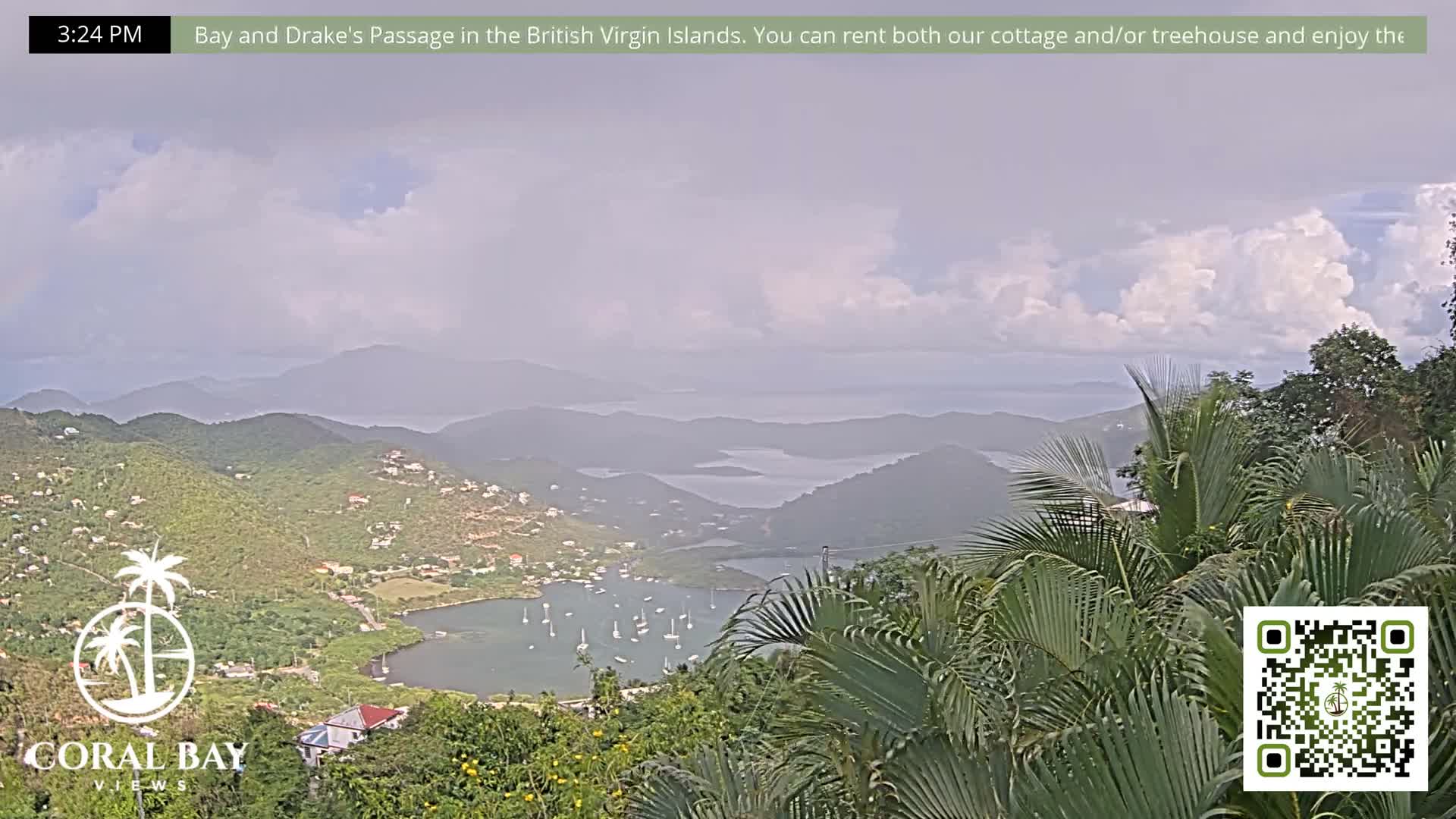 St. John, British Virgin Islands & Coral Bay View from Coconut Hill Cottage Live Cam - Coral Bay, St. John, United States Virgin Islands, USA
