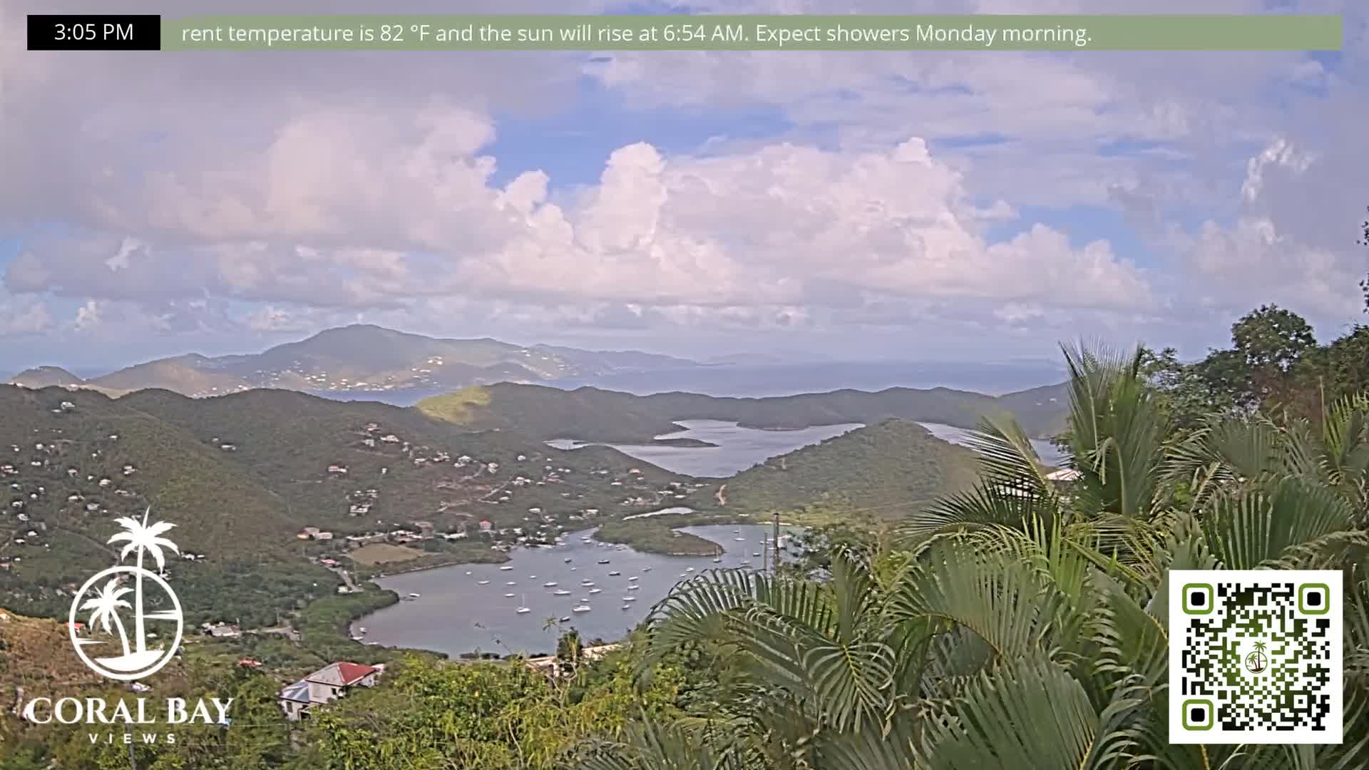 St. John, British Virgin Islands & Coral Bay View from Coconut Hill Cottage Live Cam - Coral Bay, St. John, United States Virgin Islands, USA