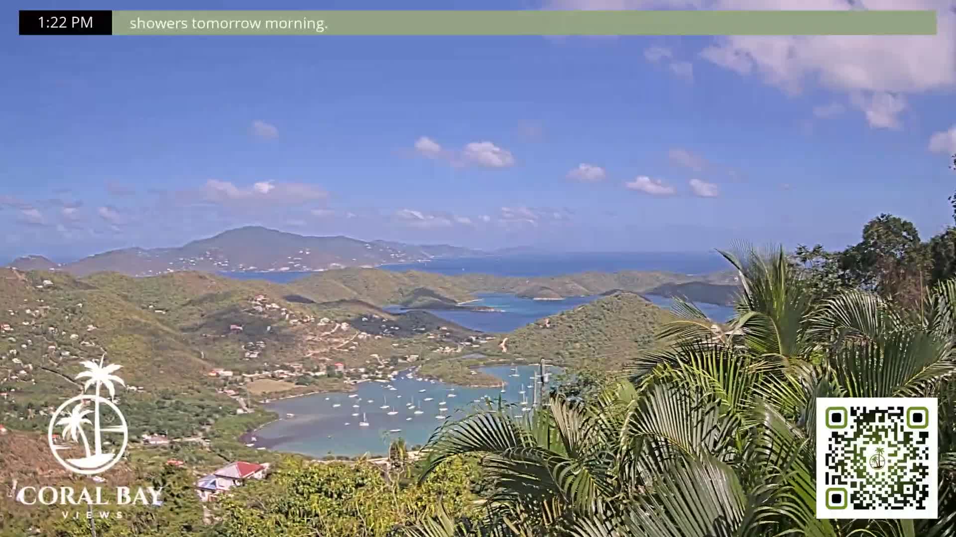 St. John, British Virgin Islands & Coral Bay View from Coconut Hill Cottage Live Cam - Coral Bay, St. John, United States Virgin Islands, USA