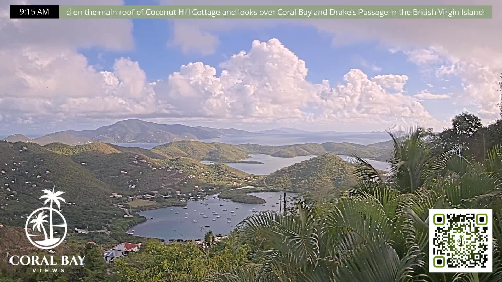 St. John, British Virgin Islands & Coral Bay View from Coconut Hill Cottage Live Cam - Coral Bay, St. John, United States Virgin Islands, USA