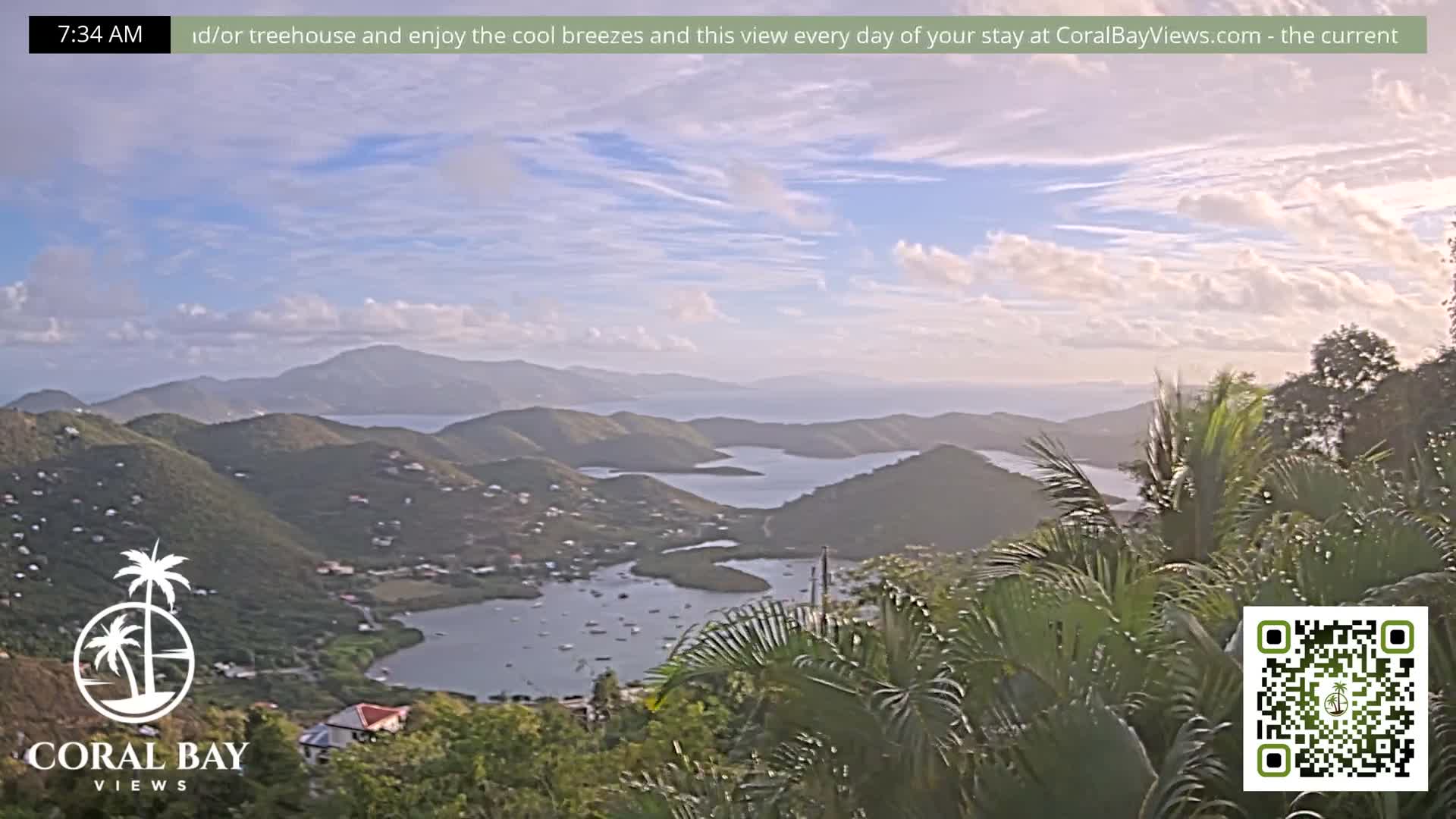 St. John, British Virgin Islands & Coral Bay View from Coconut Hill Cottage Live Cam - Coral Bay, St. John, United States Virgin Islands, USA