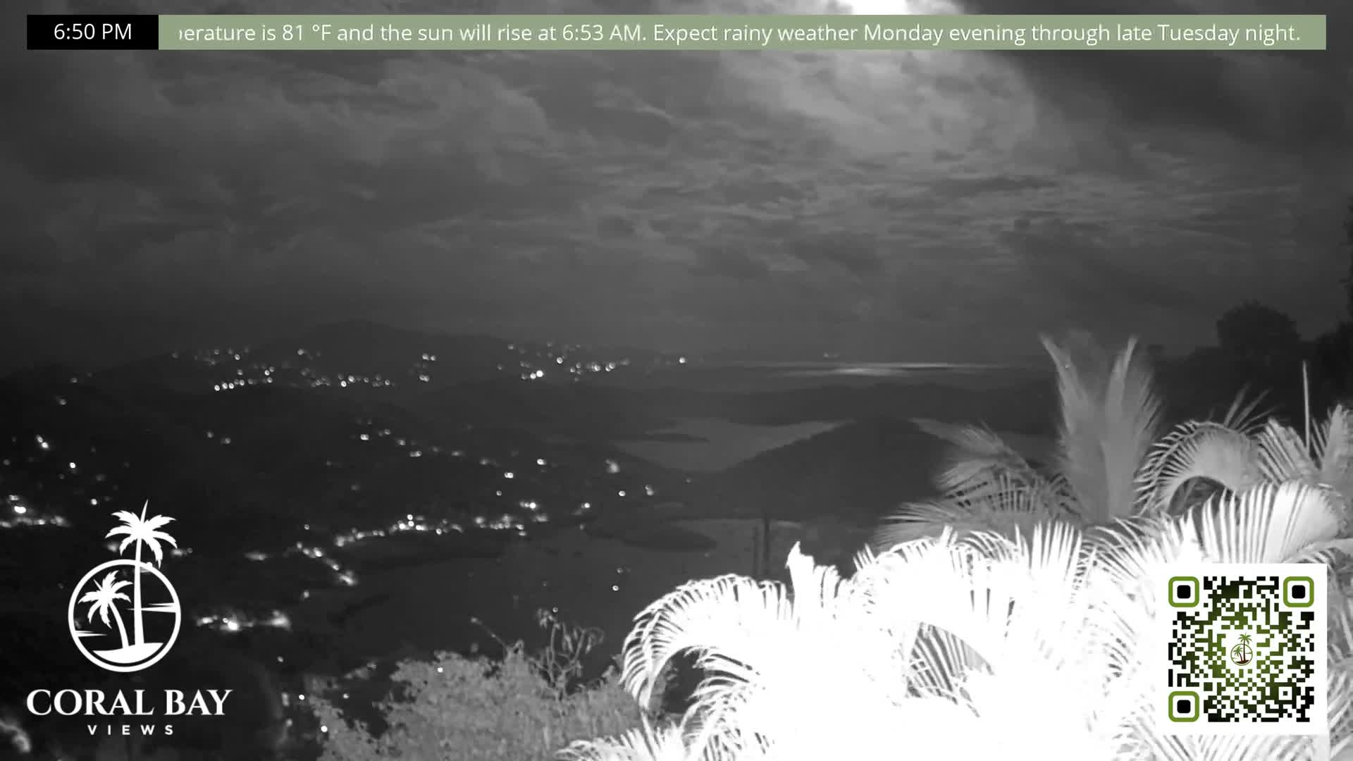 St. John, British Virgin Islands & Coral Bay View from Coconut Hill Cottage Live Cam - Coral Bay, St. John, United States Virgin Islands, USA