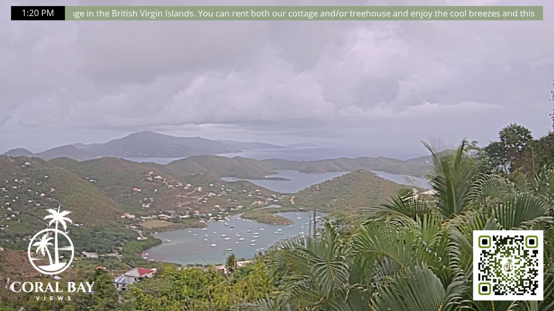 St. John, British Virgin Islands & Coral Bay View from Coconut Hill Cottage Live Cam - Coral Bay, St. John, United States Virgin Islands, USA