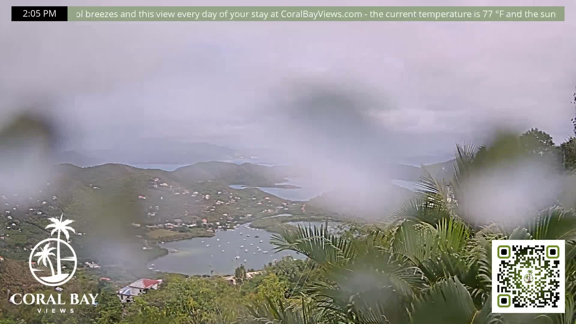 St. John, British Virgin Islands & Coral Bay View from Coconut Hill Cottage Live Cam - Coral Bay, St. John, United States Virgin Islands, USA