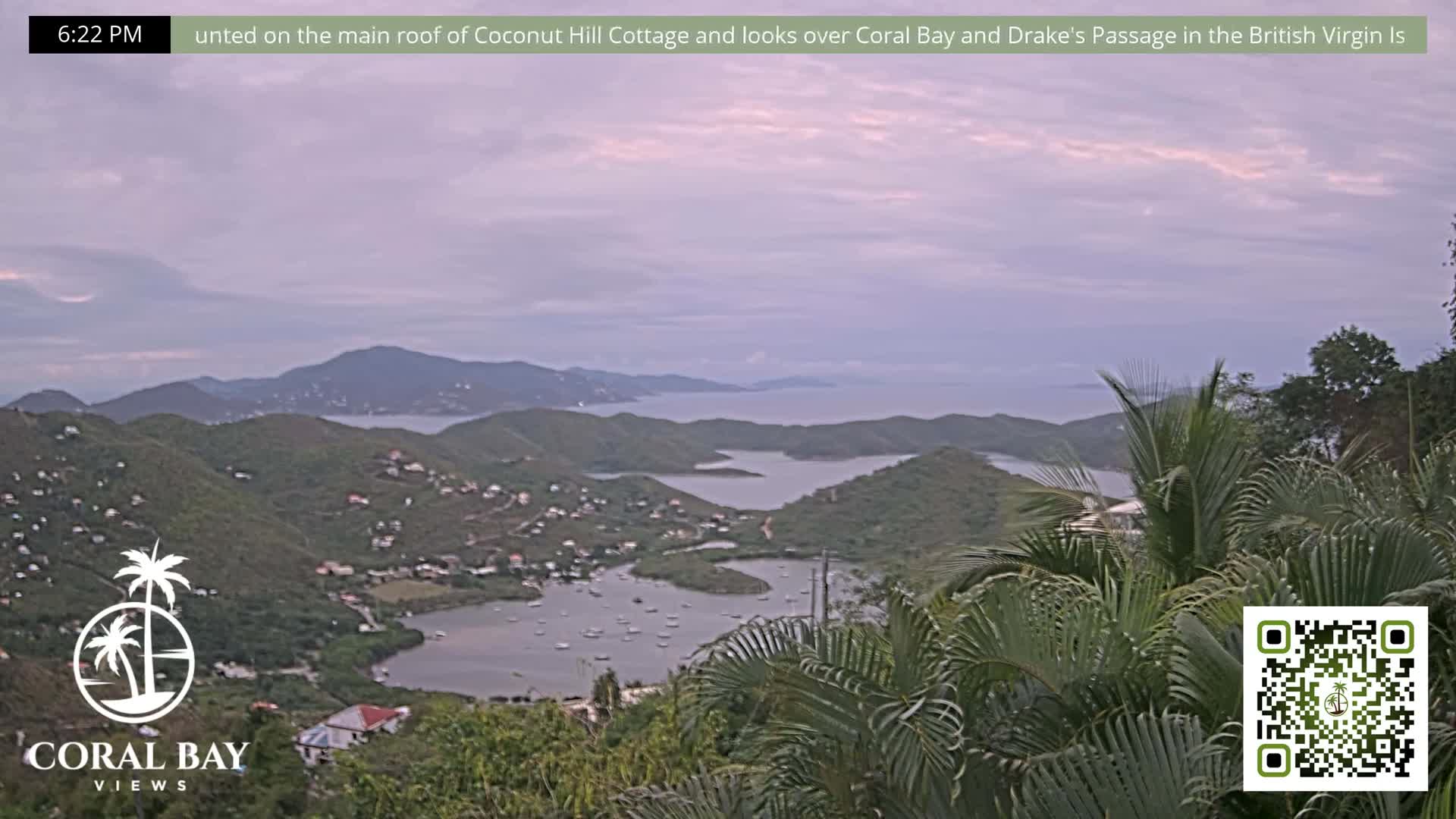 St. John, British Virgin Islands & Coral Bay View from Coconut Hill Cottage Live Cam - Coral Bay, St. John, United States Virgin Islands, USA