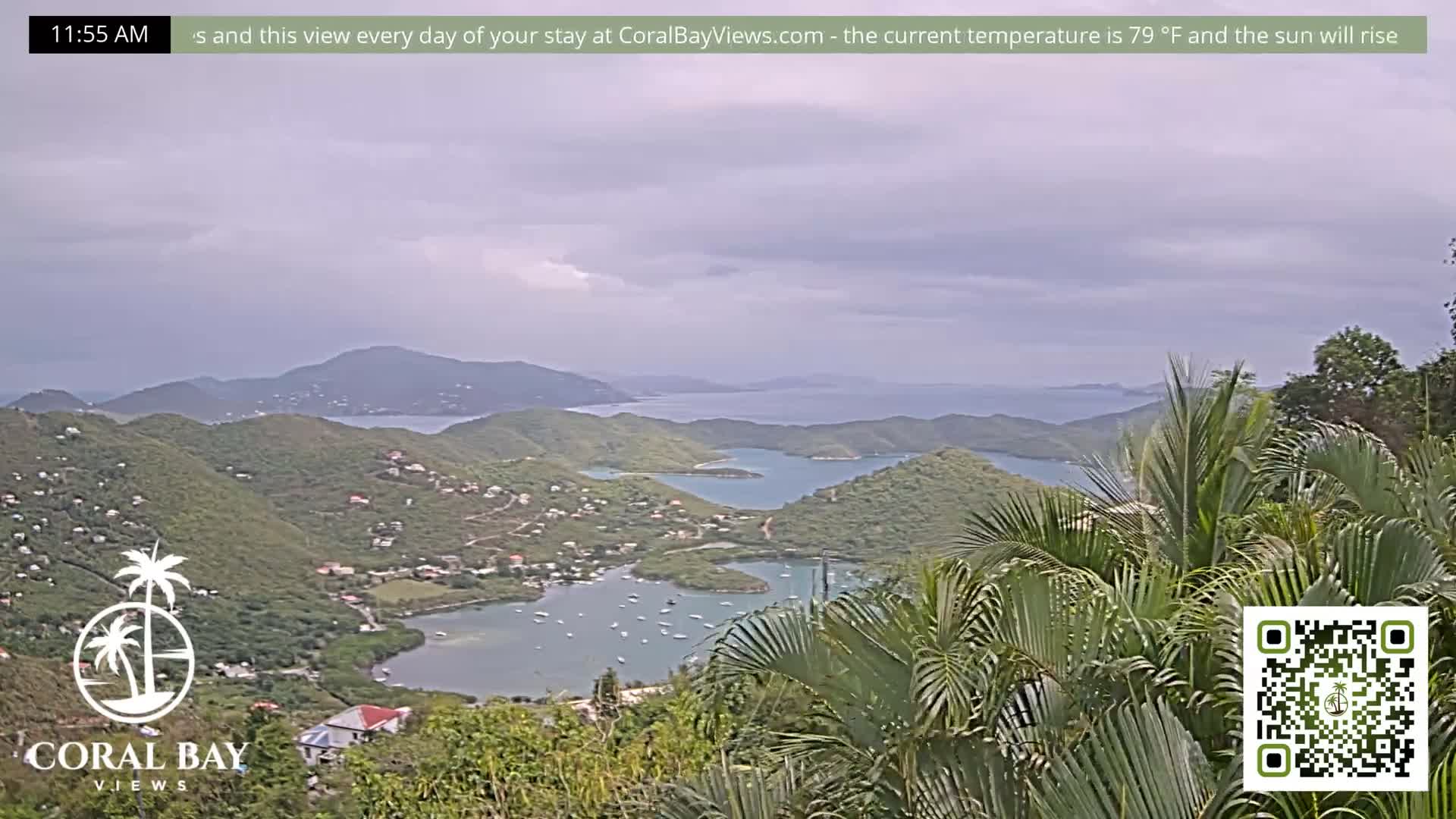 St. John, British Virgin Islands & Coral Bay View from Coconut Hill Cottage Live Cam - Coral Bay, St. John, United States Virgin Islands, USA