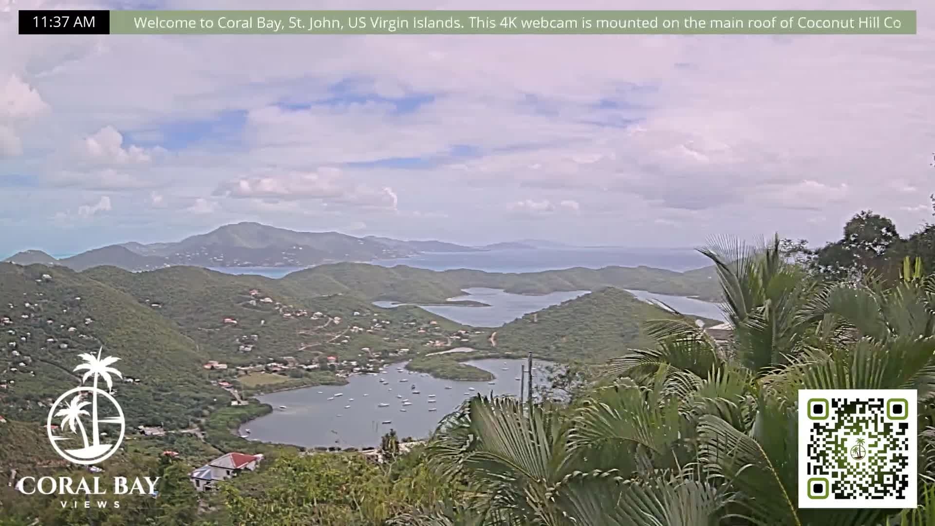 St. John, British Virgin Islands & Coral Bay View from Coconut Hill Cottage Live Cam - Coral Bay, St. John, United States Virgin Islands, USA