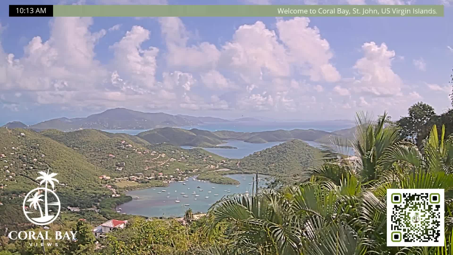 St. John, British Virgin Islands & Coral Bay View from Coconut Hill Cottage Live Cam - Coral Bay, St. John, United States Virgin Islands, USA