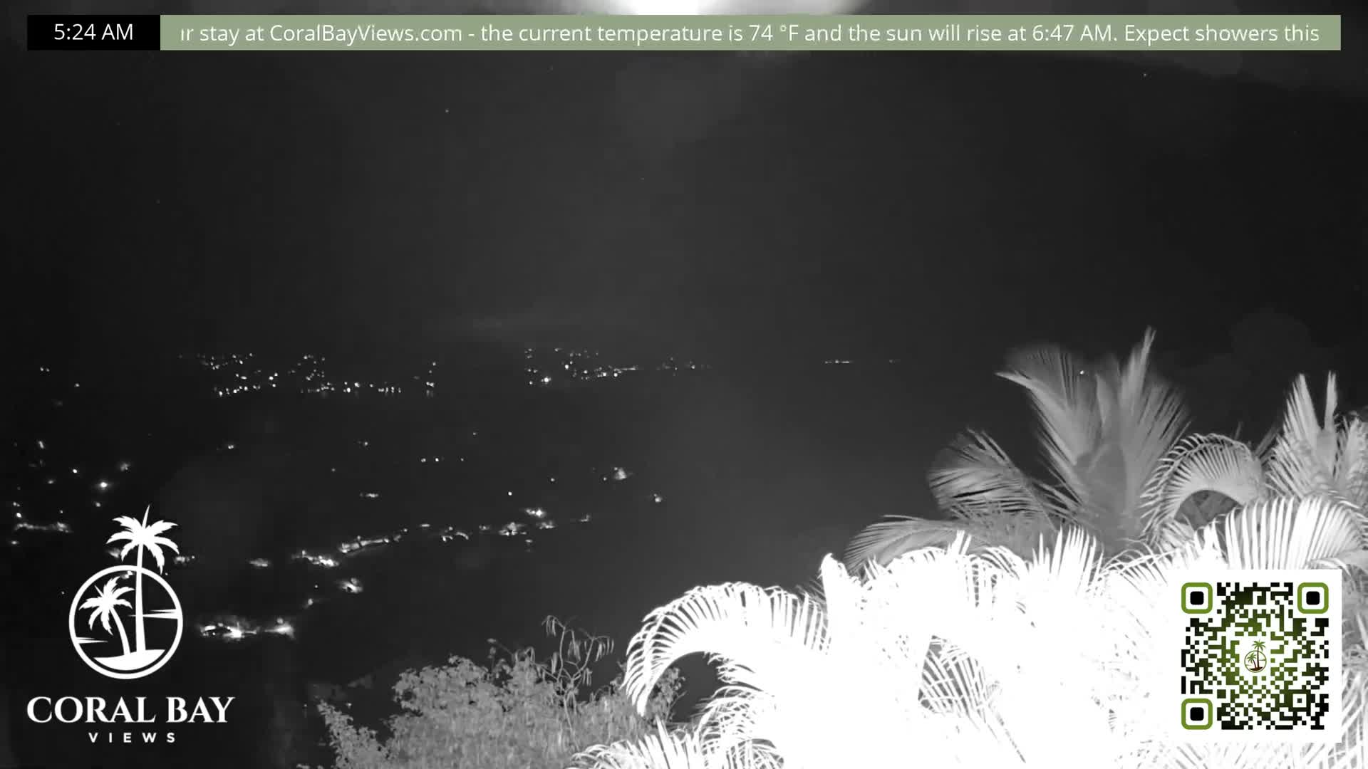 St. John, British Virgin Islands & Coral Bay View from Coconut Hill Cottage Live Cam - Coral Bay, St. John, United States Virgin Islands, USA
