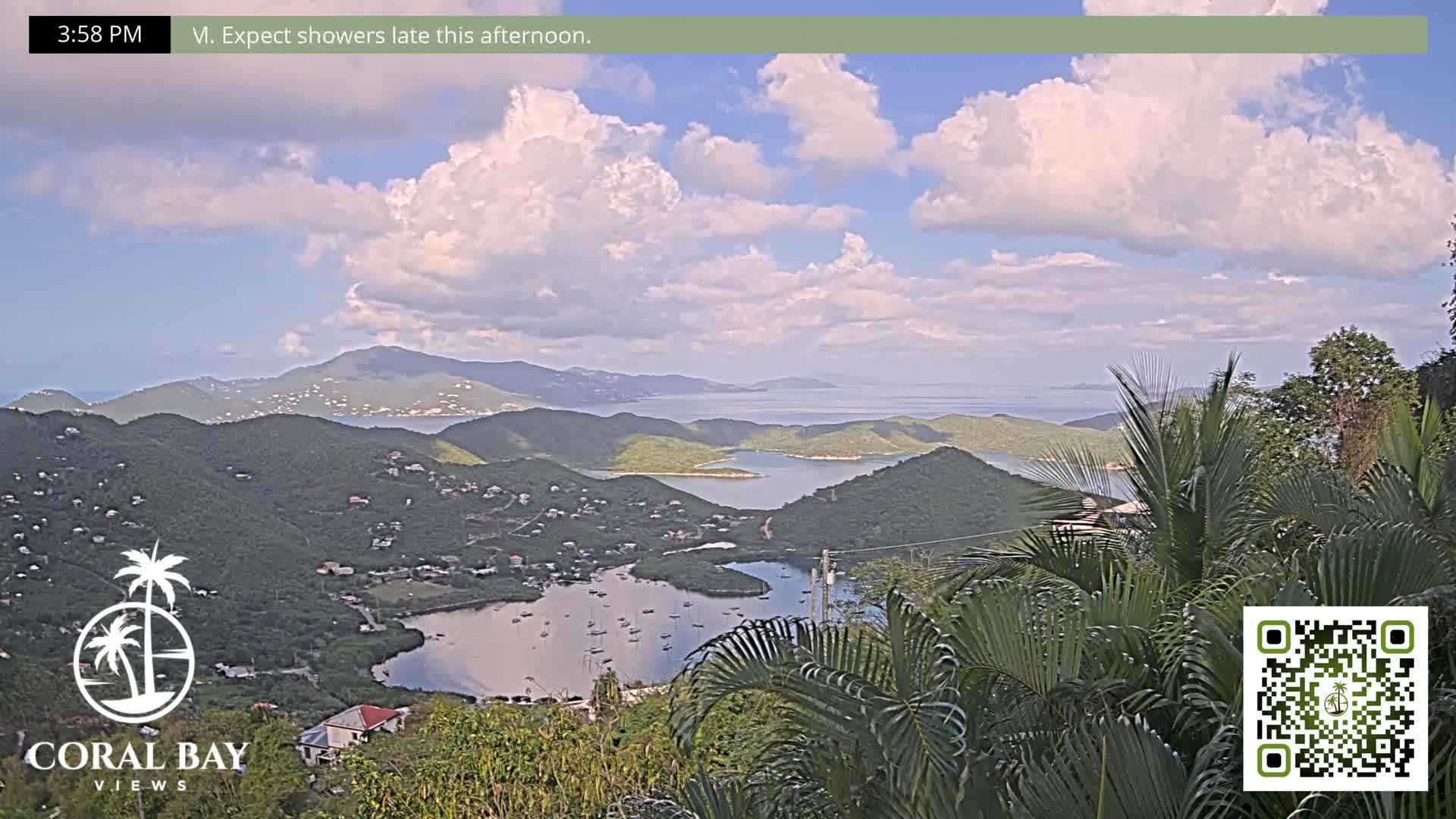 St. John, British Virgin Islands & Coral Bay View from Coconut Hill Cottage Live Cam - Coral Bay, St. John, United States Virgin Islands, USA