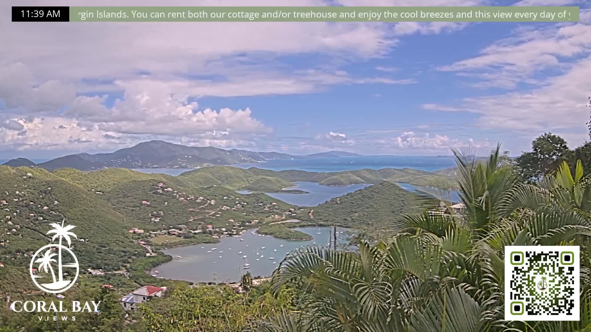 St. John, British Virgin Islands & Coral Bay View from Coconut Hill Cottage Live Cam - Coral Bay, St. John, United States Virgin Islands, USA