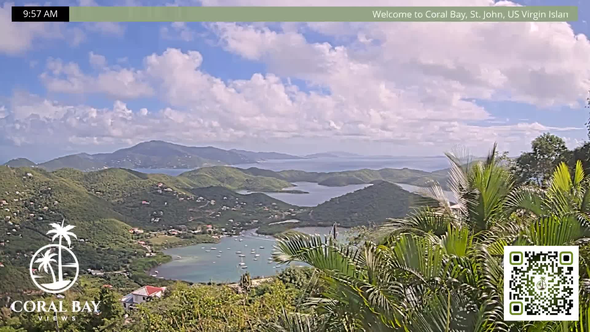 St. John, British Virgin Islands & Coral Bay View from Coconut Hill Cottage Live Cam - Coral Bay, St. John, United States Virgin Islands, USA