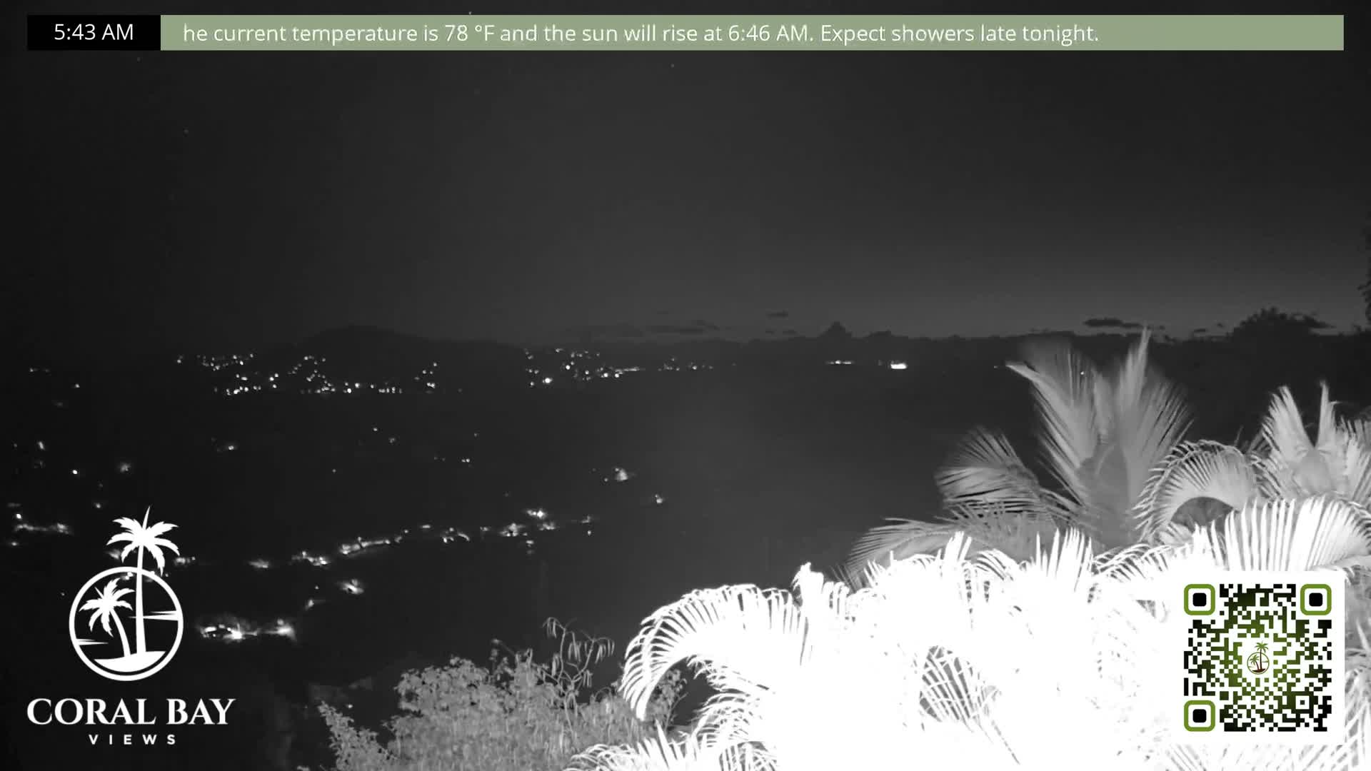 St. John, British Virgin Islands & Coral Bay View from Coconut Hill Cottage Live Cam - Coral Bay, St. John, United States Virgin Islands, USA