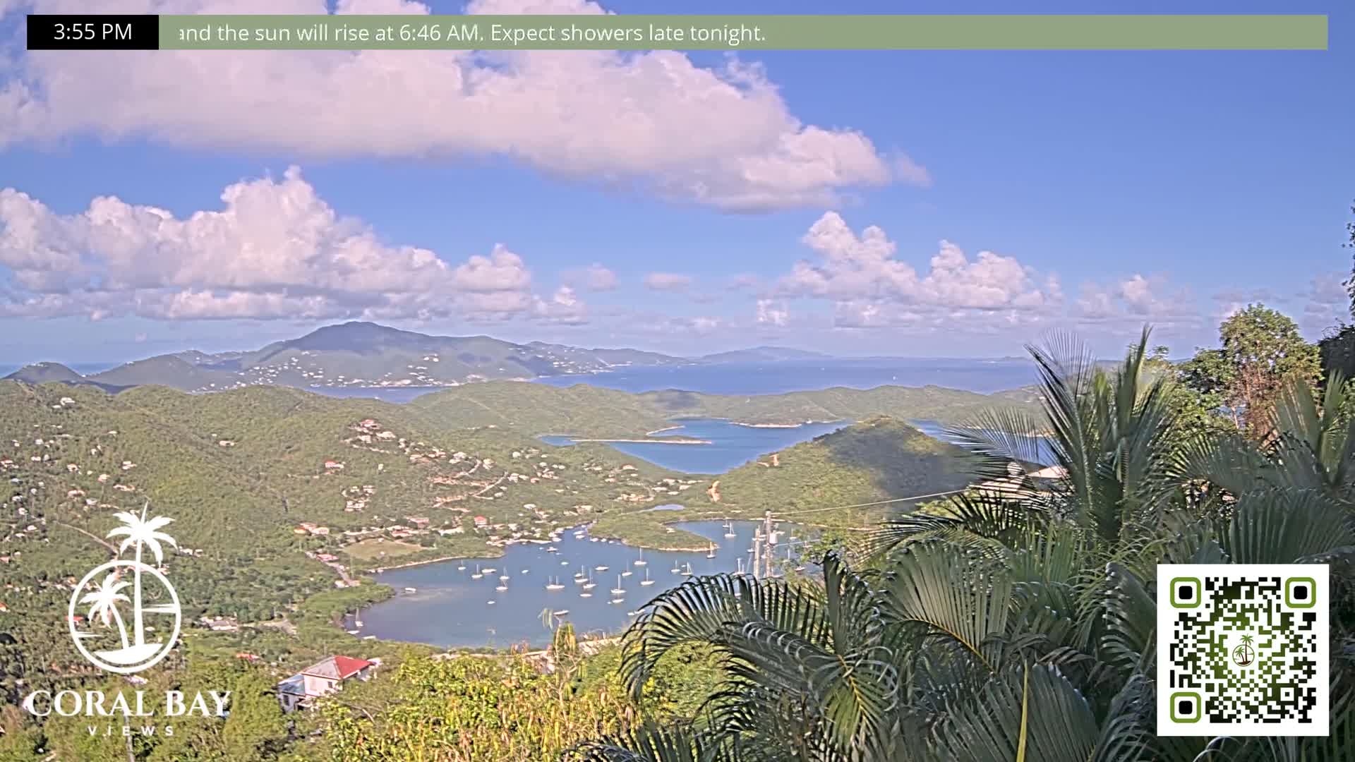 St. John, British Virgin Islands & Coral Bay View from Coconut Hill Cottage Live Cam - Coral Bay, St. John, United States Virgin Islands, USA