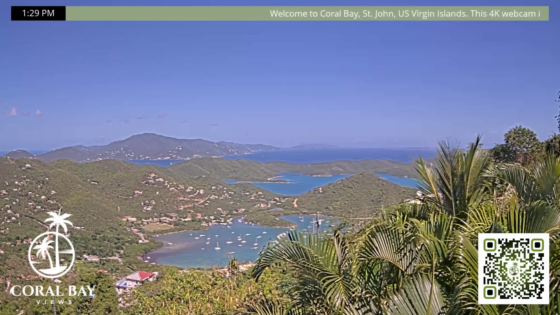 St. John, British Virgin Islands & Coral Bay View from Coconut Hill Cottage Live Cam - Coral Bay, St. John, United States Virgin Islands, USA