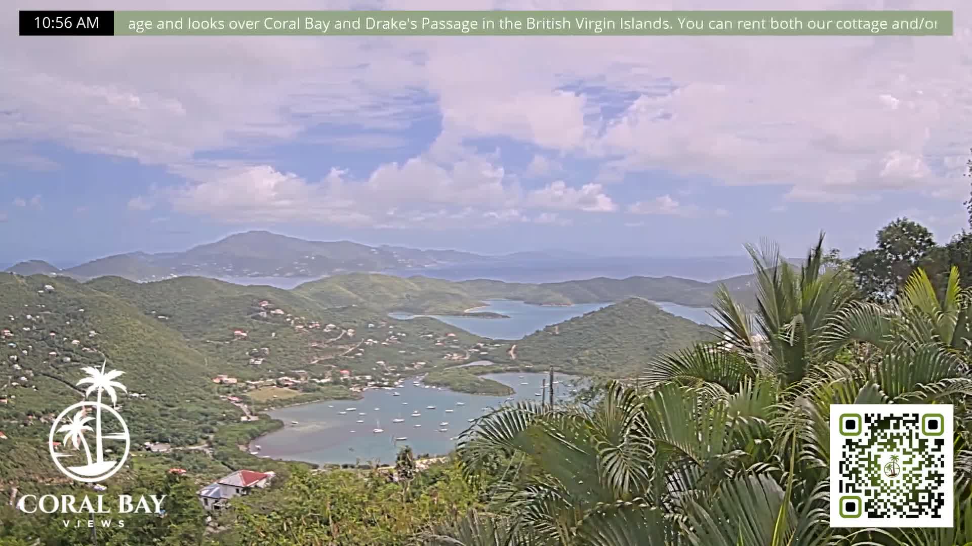 St. John, British Virgin Islands & Coral Bay View from Coconut Hill Cottage Live Cam - Coral Bay, St. John, United States Virgin Islands, USA