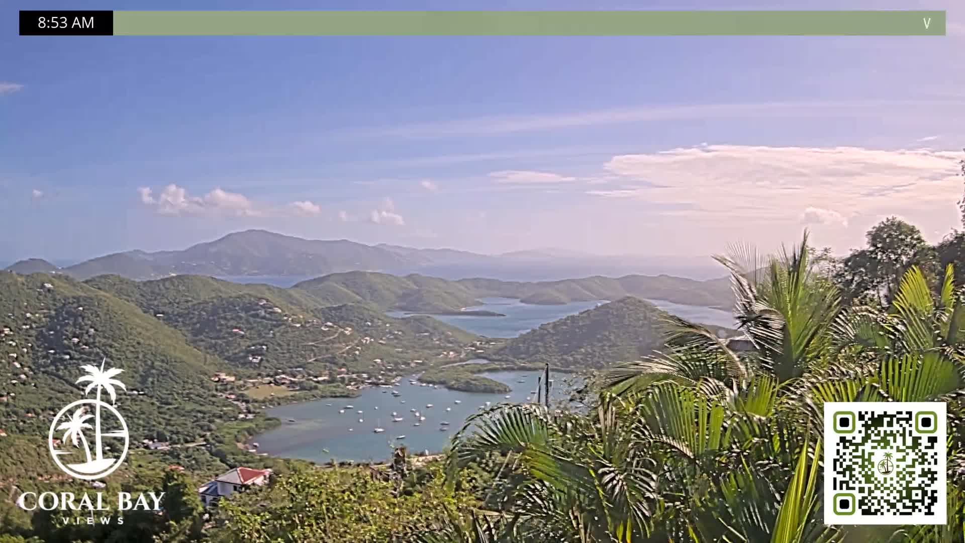 St. John, British Virgin Islands & Coral Bay View from Coconut Hill Cottage Live Cam - Coral Bay, St. John, United States Virgin Islands, USA