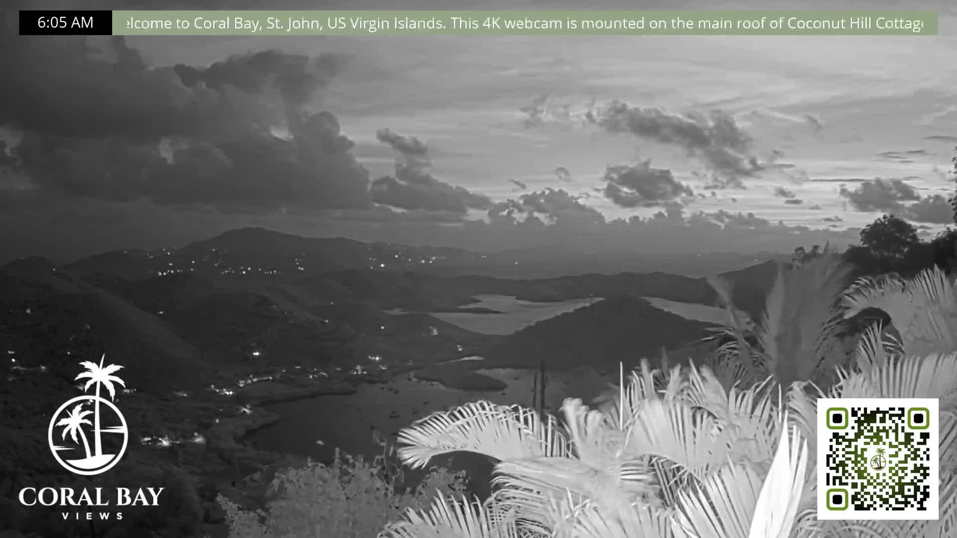 St. John, British Virgin Islands & Coral Bay View from Coconut Hill Cottage Live Cam - Coral Bay, St. John, United States Virgin Islands, USA