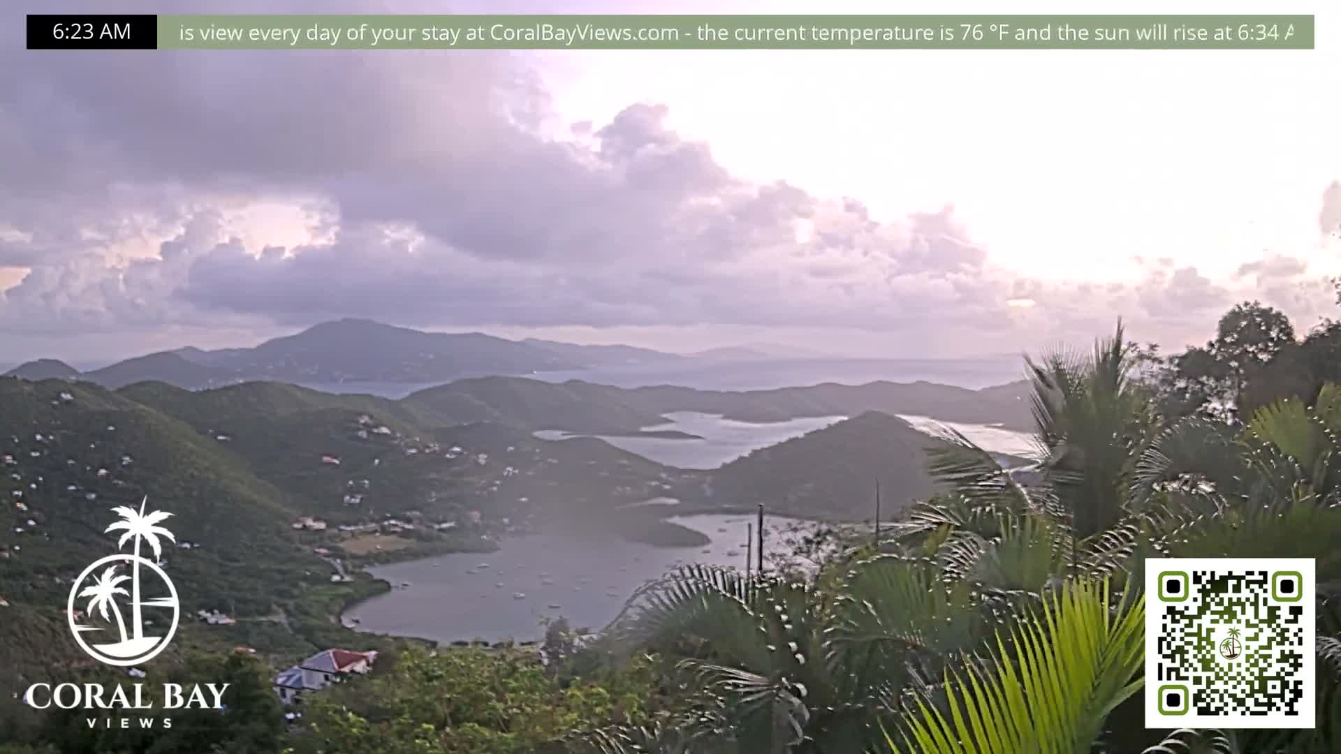 St. John, British Virgin Islands & Coral Bay View from Coconut Hill Cottage Live Cam - Coral Bay, St. John, United States Virgin Islands, USA