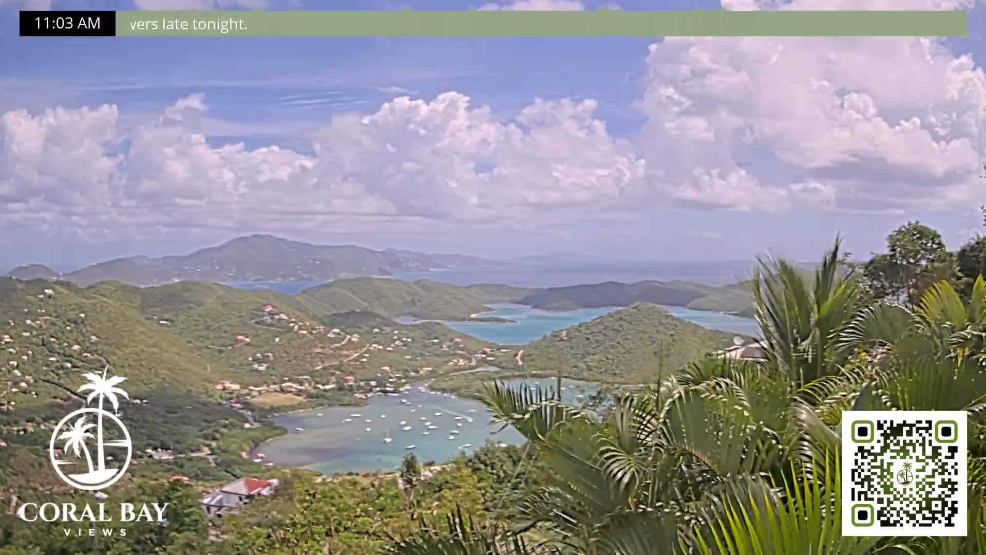 St. John, British Virgin Islands & Coral Bay View from Coconut Hill Cottage Live Cam - Coral Bay, St. John, United States Virgin Islands, USA