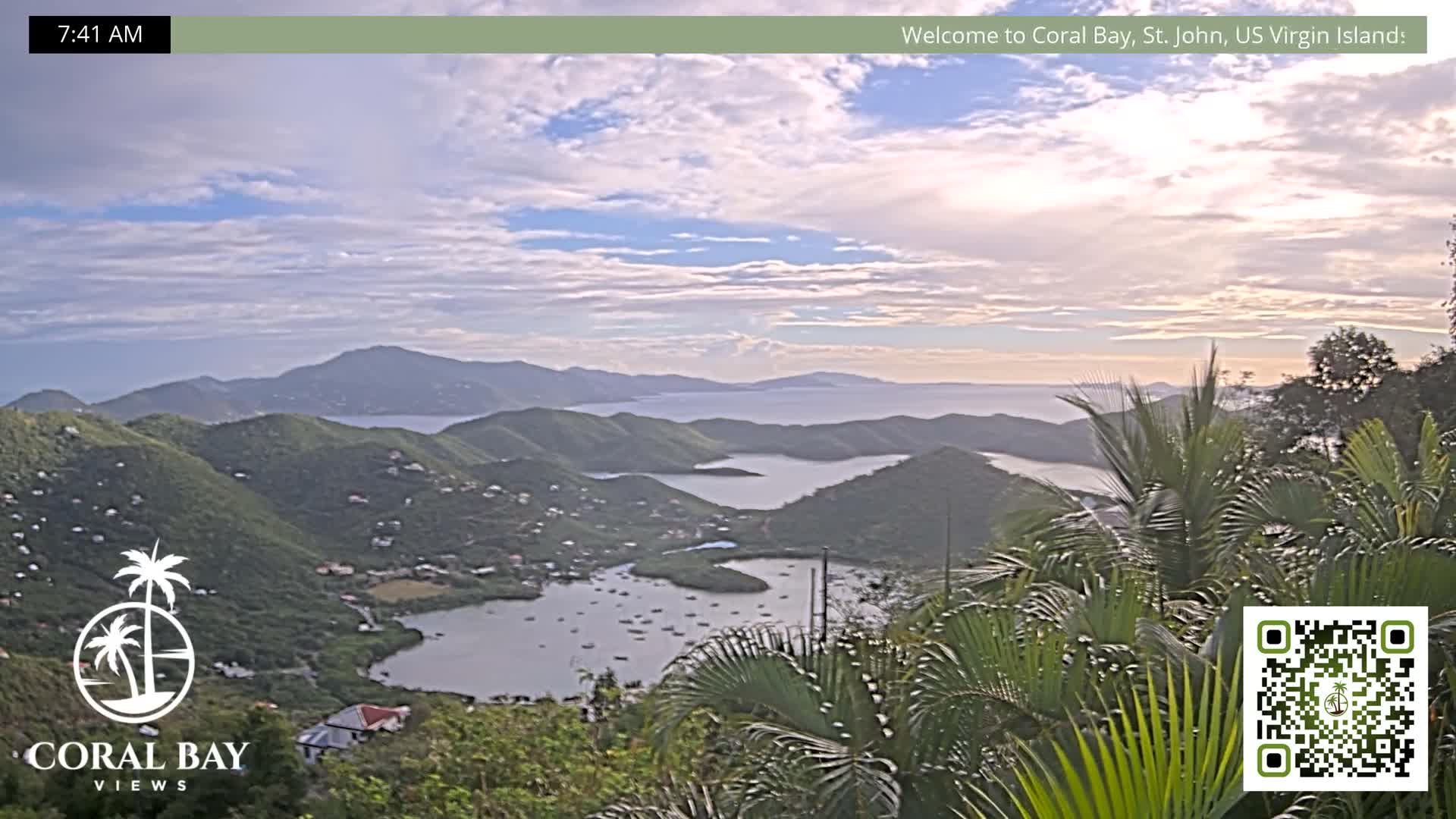 St. John, British Virgin Islands & Coral Bay View from Coconut Hill Cottage Live Cam - Coral Bay, St. John, United States Virgin Islands, USA