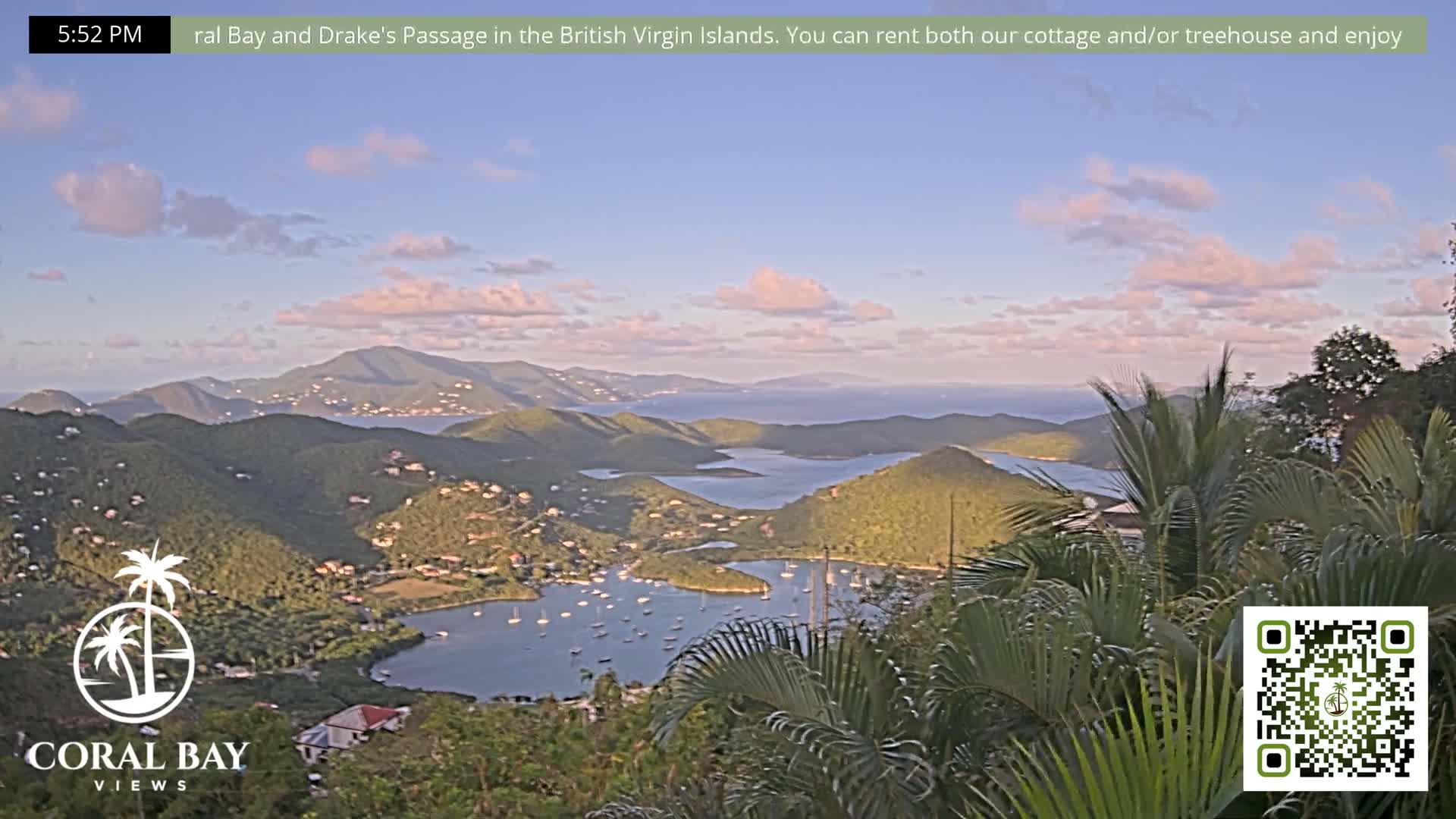 St. John, British Virgin Islands & Coral Bay View from Coconut Hill Cottage Live Cam - Coral Bay, St. John, United States Virgin Islands, USA