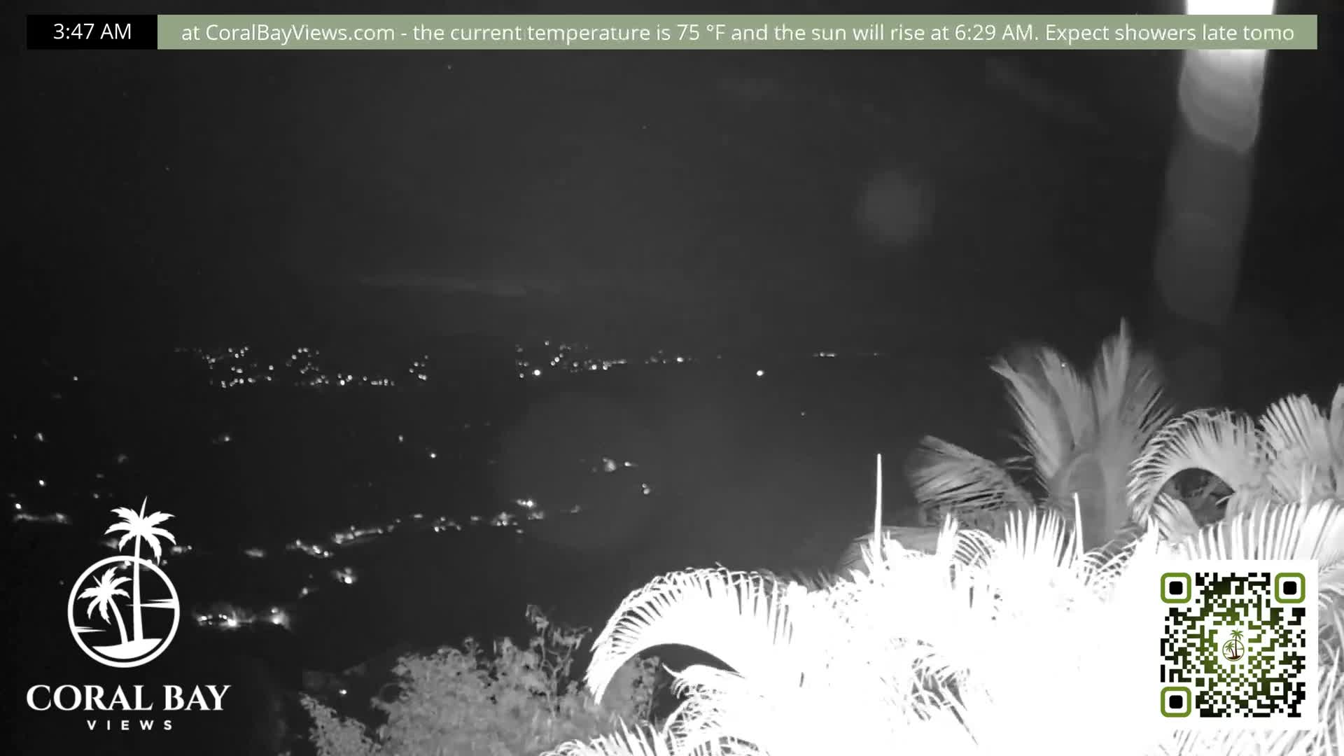 St. John, British Virgin Islands & Coral Bay View from Coconut Hill Cottage Live Cam - Coral Bay, St. John, United States Virgin Islands, USA