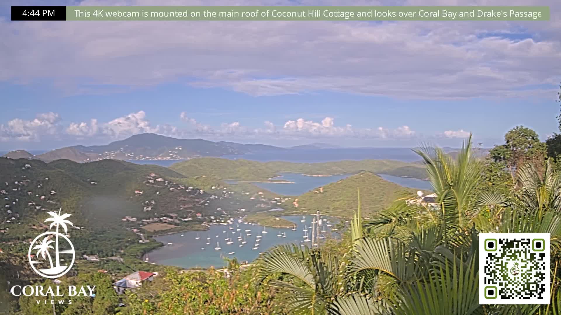 St. John, British Virgin Islands & Coral Bay View from Coconut Hill Cottage Live Cam - Coral Bay, St. John, United States Virgin Islands, USA