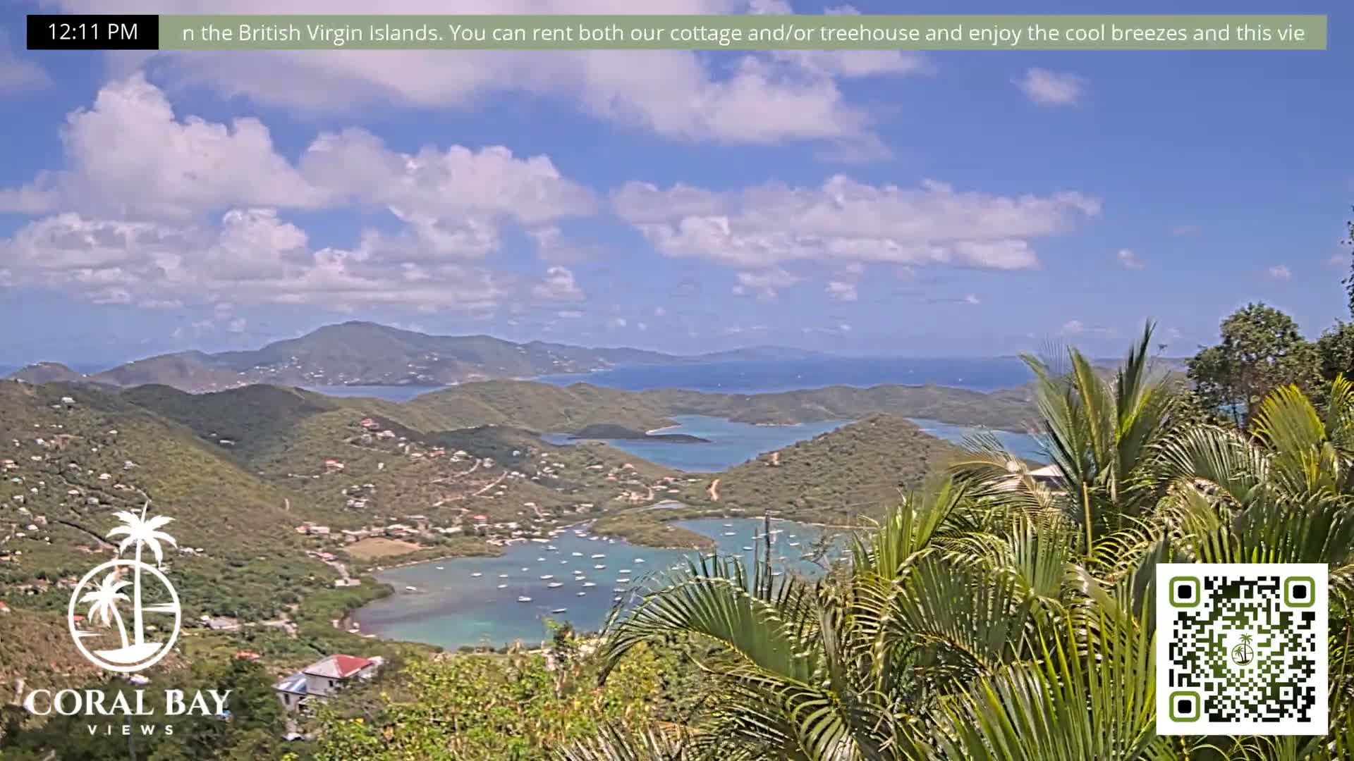 St. John, British Virgin Islands & Coral Bay View from Coconut Hill Cottage Live Cam - Coral Bay, St. John, United States Virgin Islands, USA